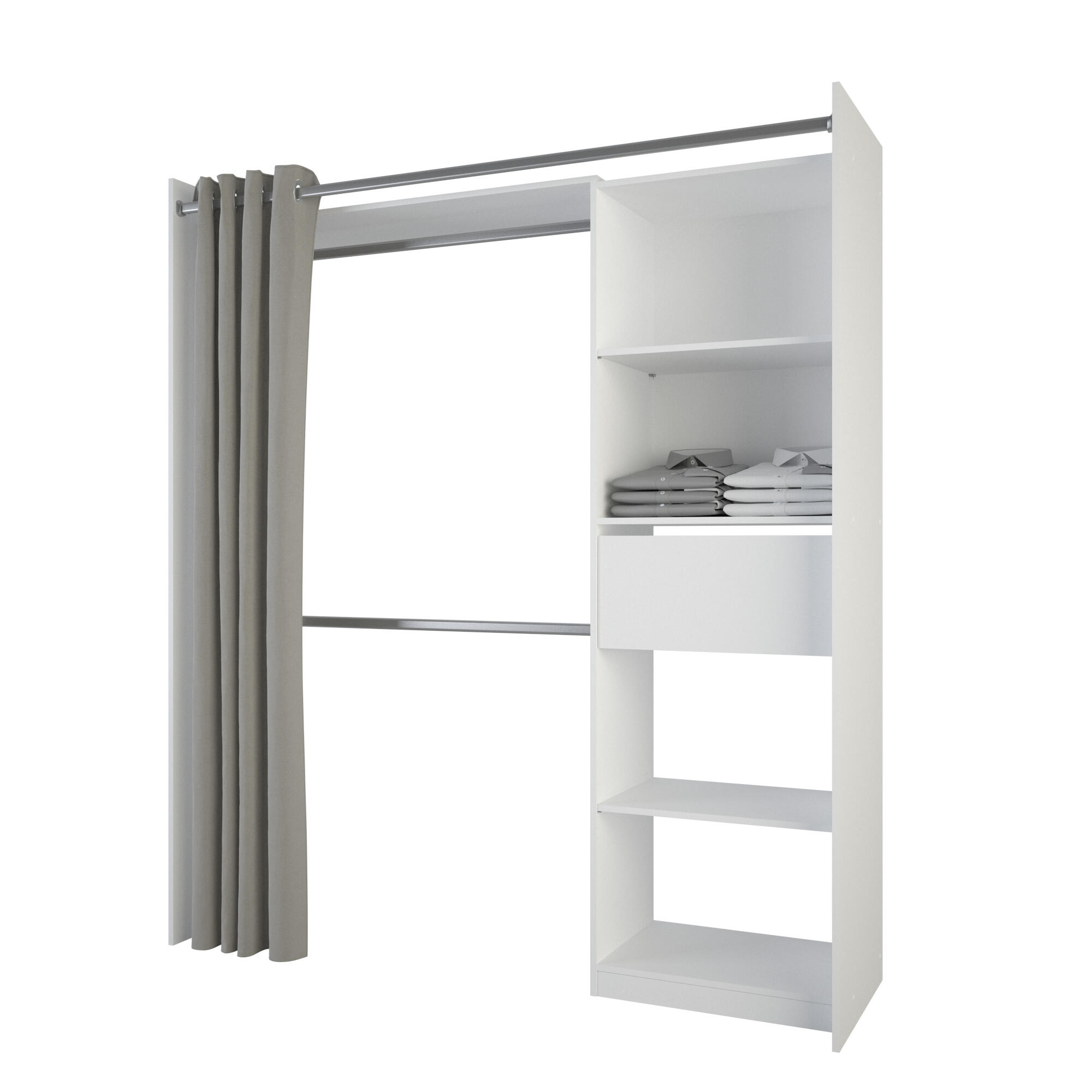 Kit dressing extensible New star blanc H.200 x L.122.8/177.2 x P.49.9 cm - 8