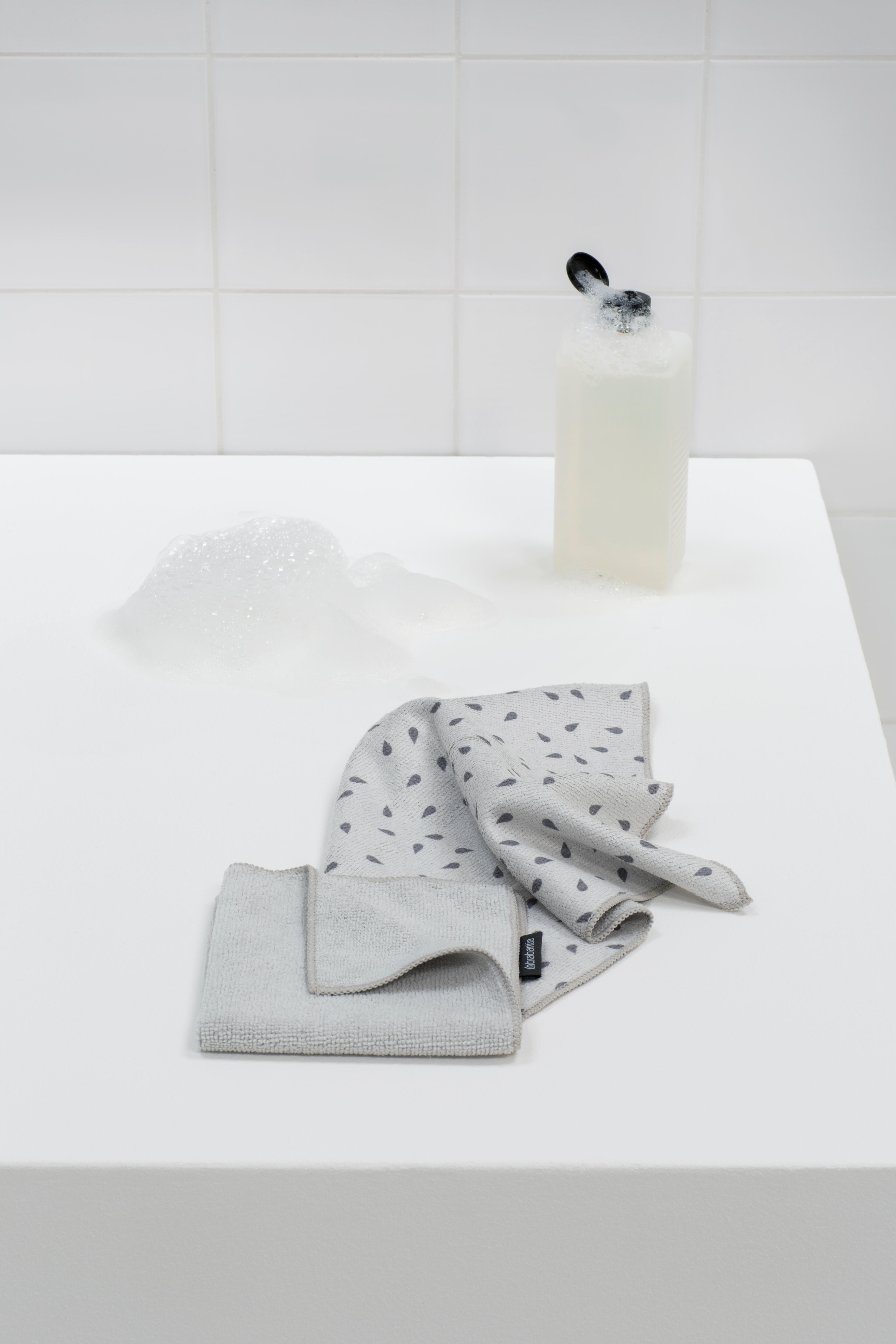 Conjunto de panos BRABANTIA MICROFIBRAS 2 UNIDADES CINZA CLARO - 4