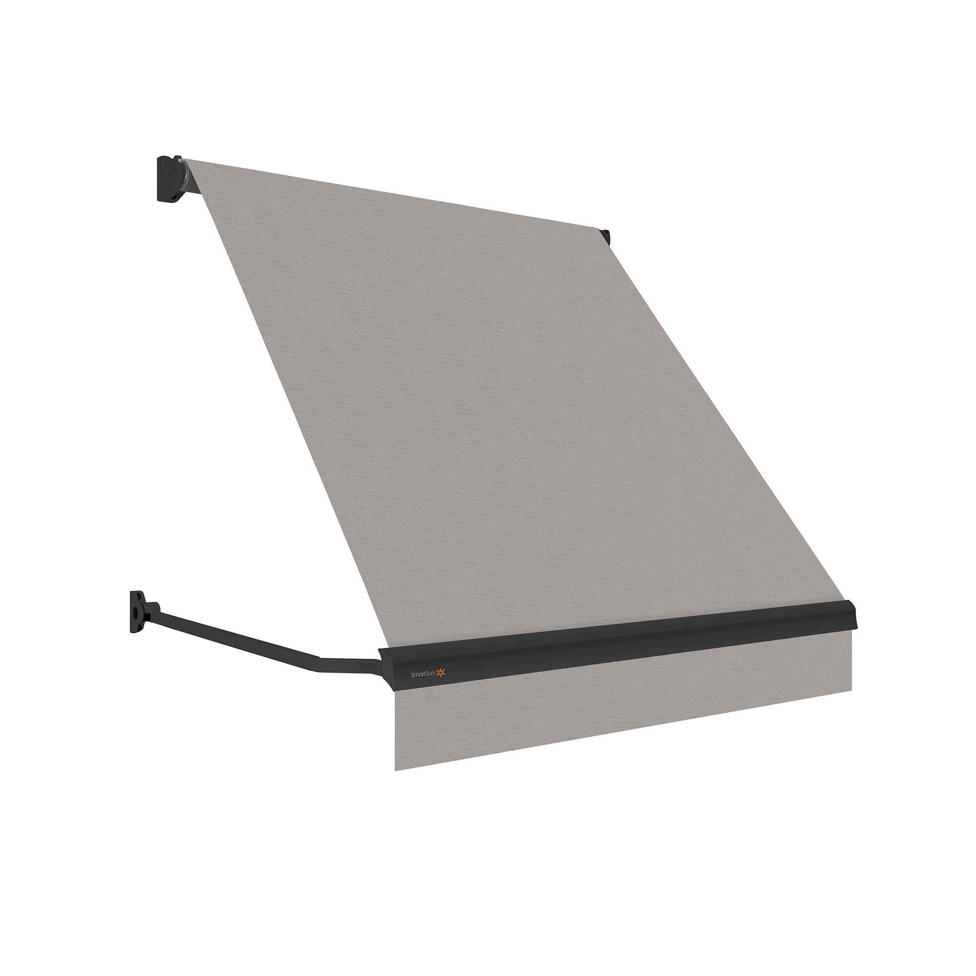 Toldo kenia punto recto motorizado estructura gris tela gris 2 x 1m