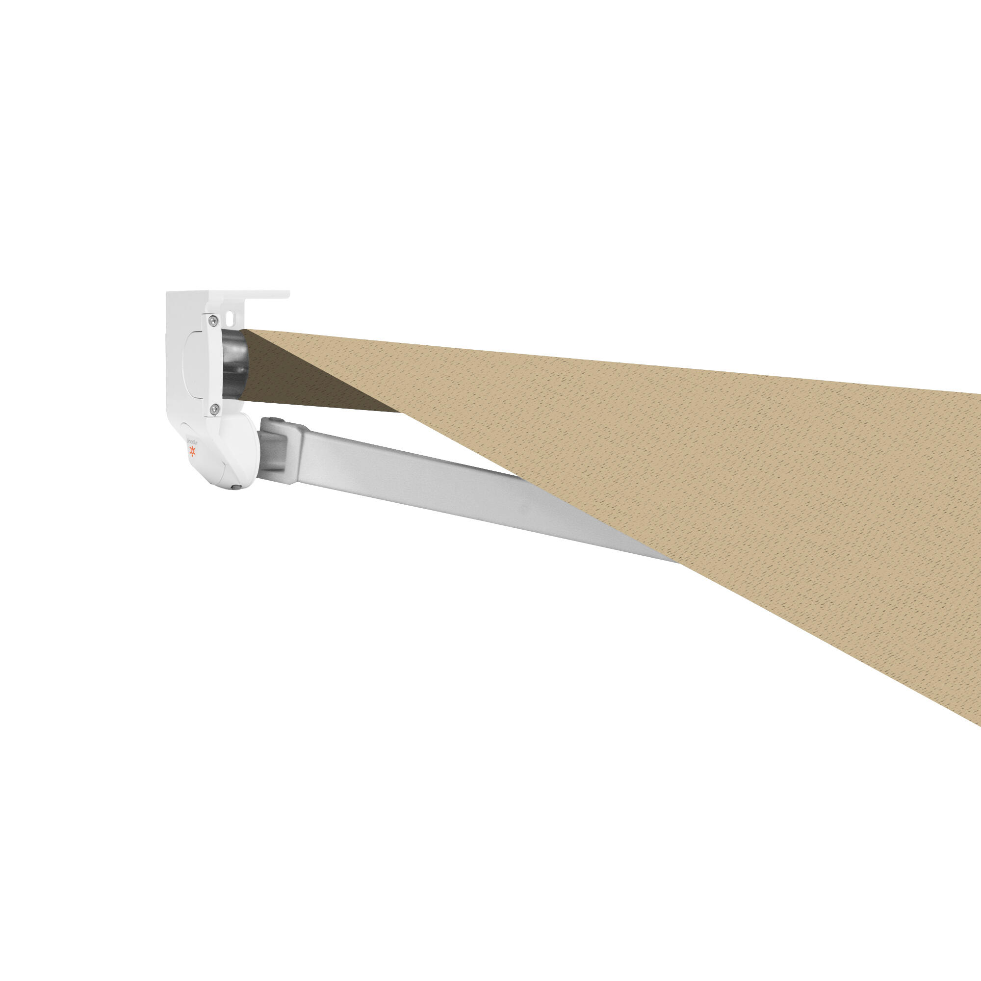 Toldo brazo extensible terraza Shibuya manual blanco tela beige 3.5x2m - 5