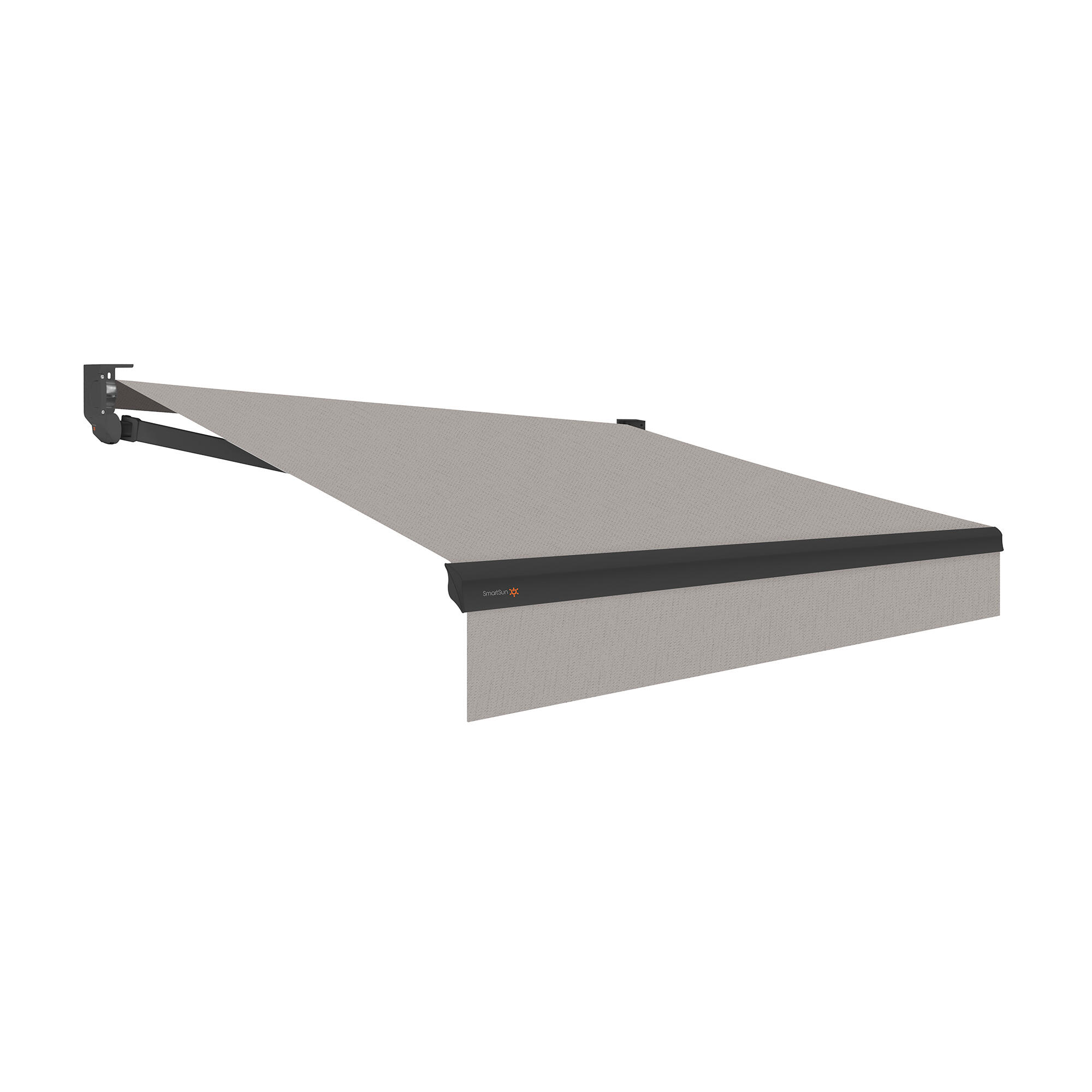 Toldo shibuya brazo extensible manual estructura gris tela gris 2.5 x 1.5 metros