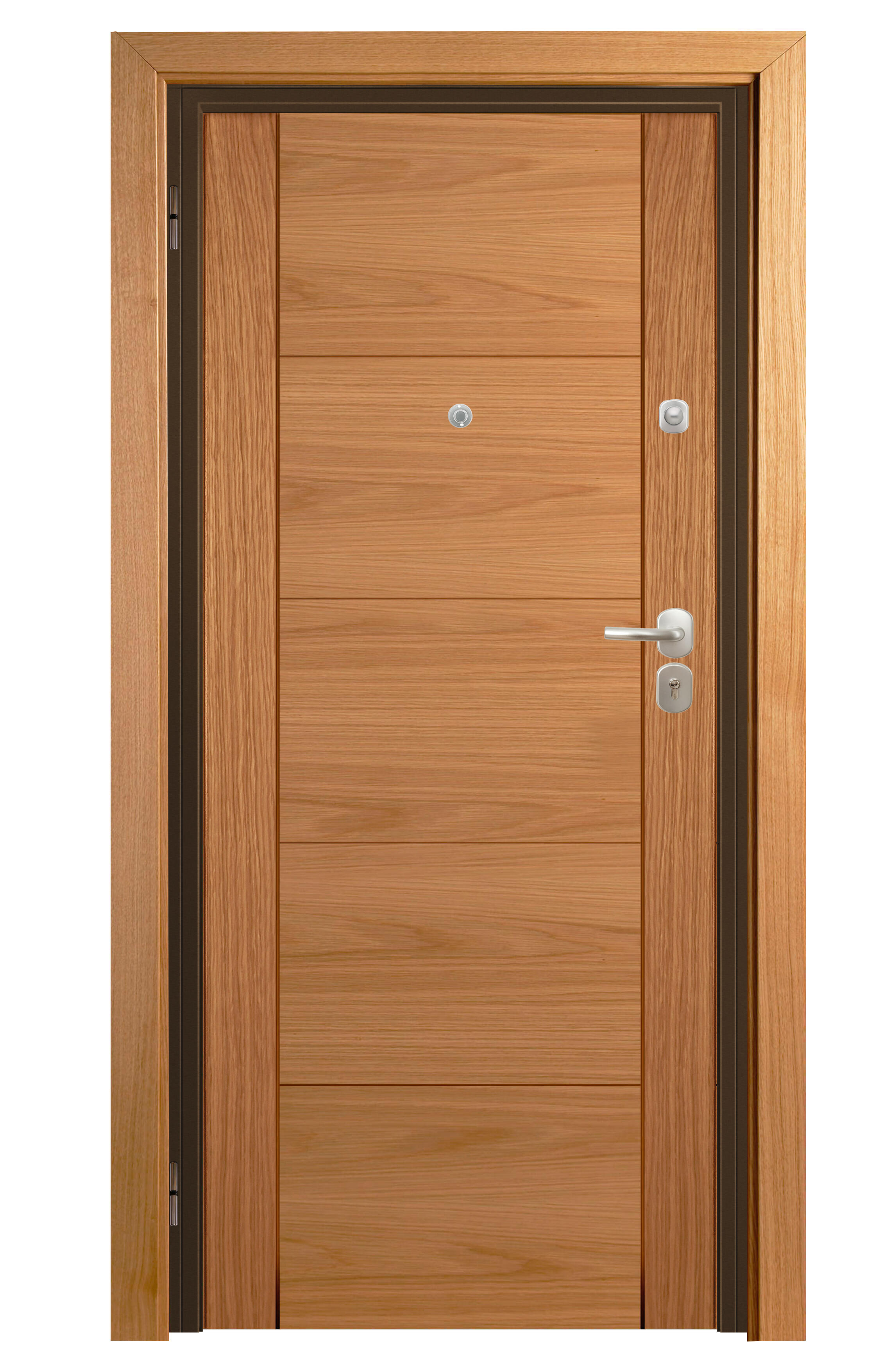 Puerta entrada acorazada omega 2 cuadros sapelly/noruega roble dcha 206x92cm