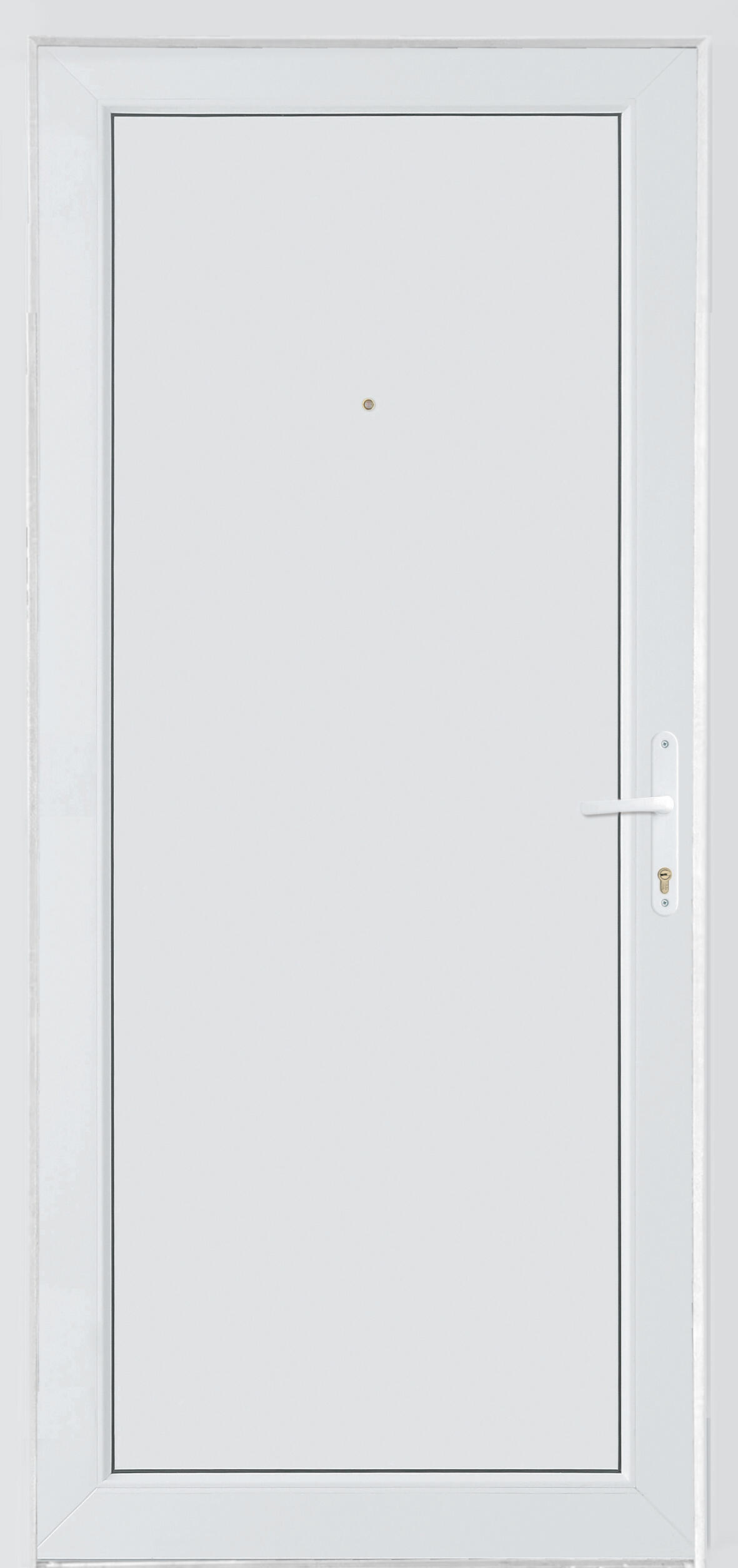Puerta de entrada serie Basic pvc Sevilla diseño liso color blanco apertura izquierda 208x98cm - 8