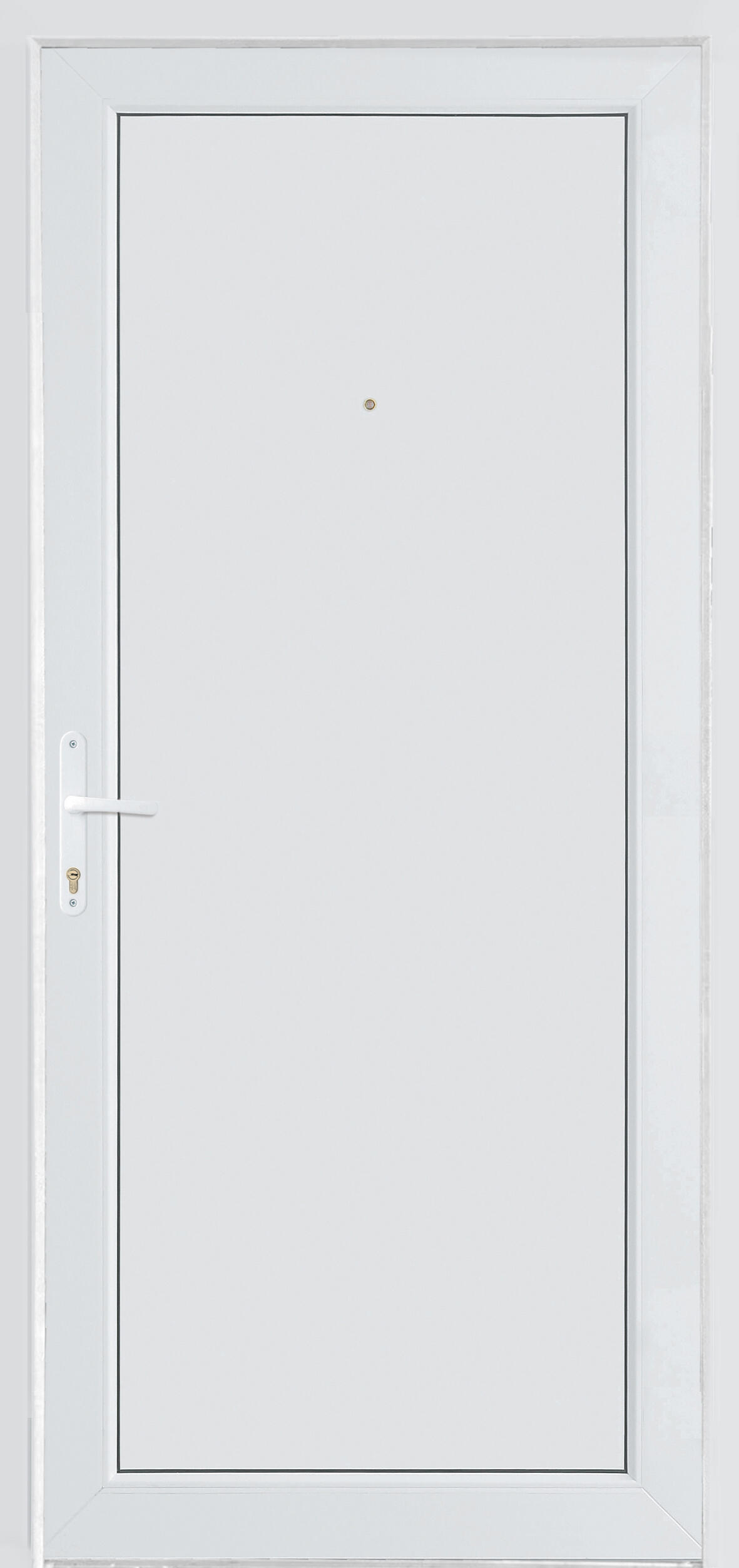 Puerta de entrada serie Basic pvc Sevilla diseño liso color blanco apertura derecha 208x98cm - 3