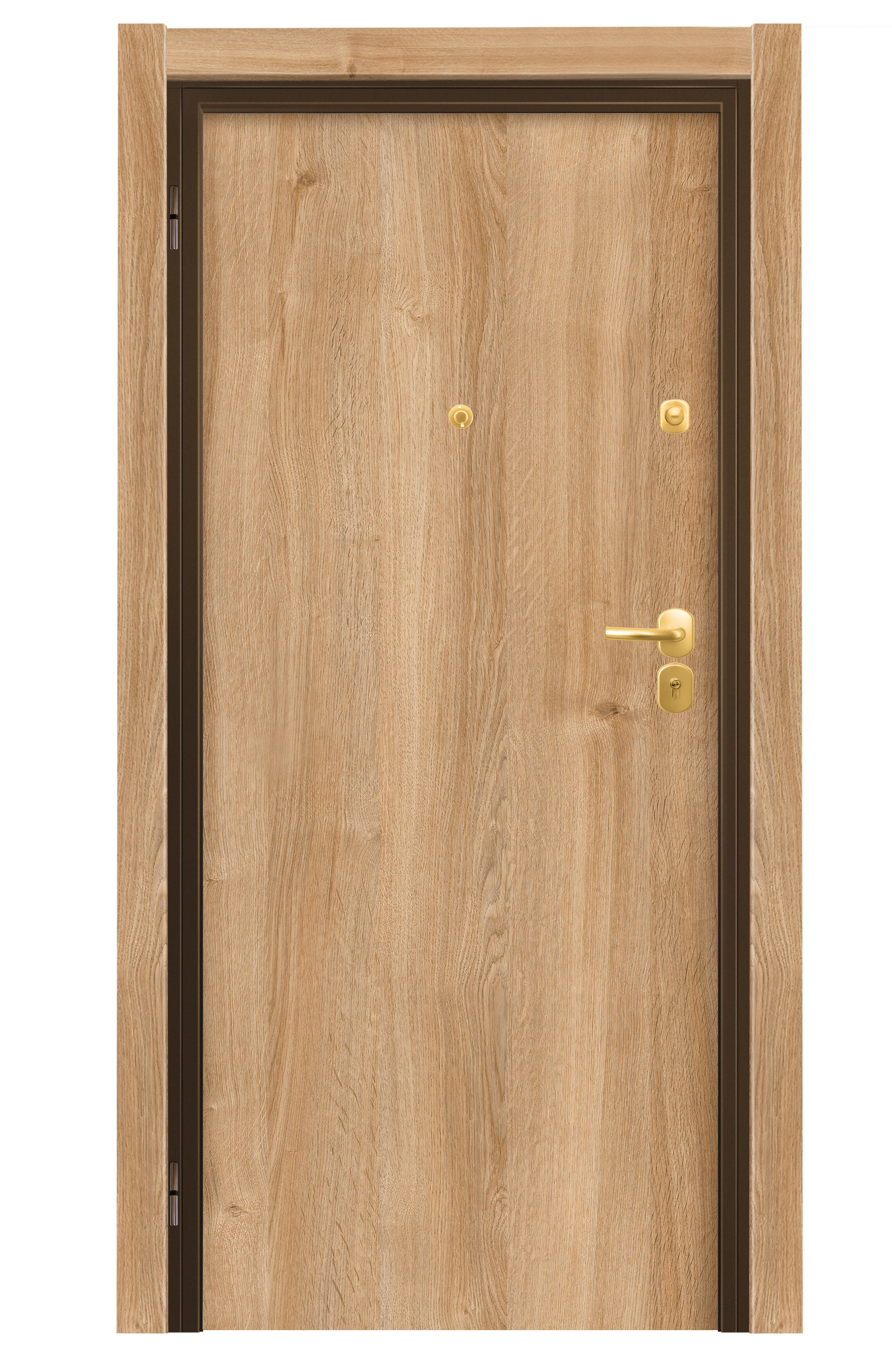 Puerta acorazada omega 2 cuadros sapelly/lisboa roble le derecha 206x92cm