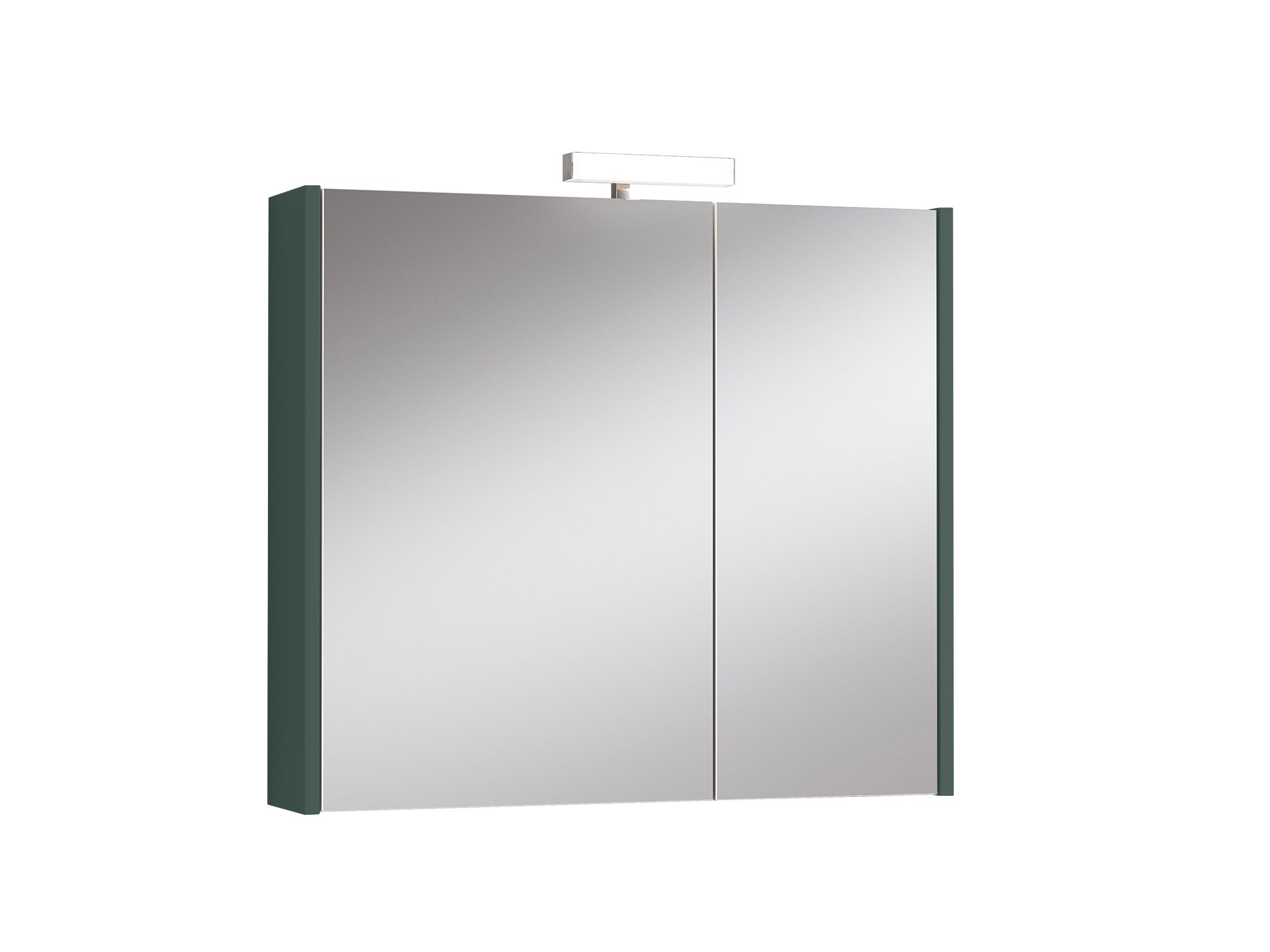 Specchio Contenitore Con Illuminazione Akira laccato opaco verde foresta L 80 x H 70 x P 15.5 cm - 2