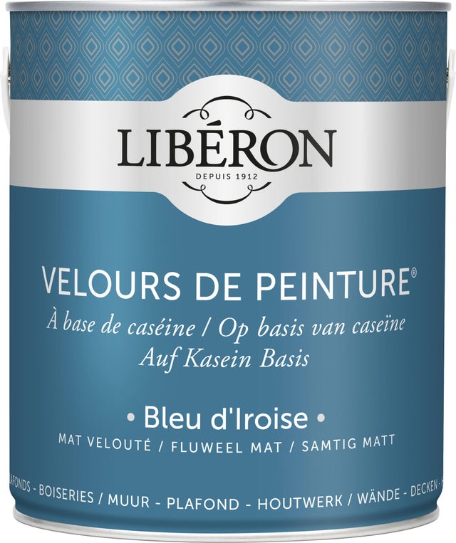 Pittura per interni per parete super lavabile LIBÉRON VELOURS DE PEINTURE blu D'Iroise velluto 2.5 L