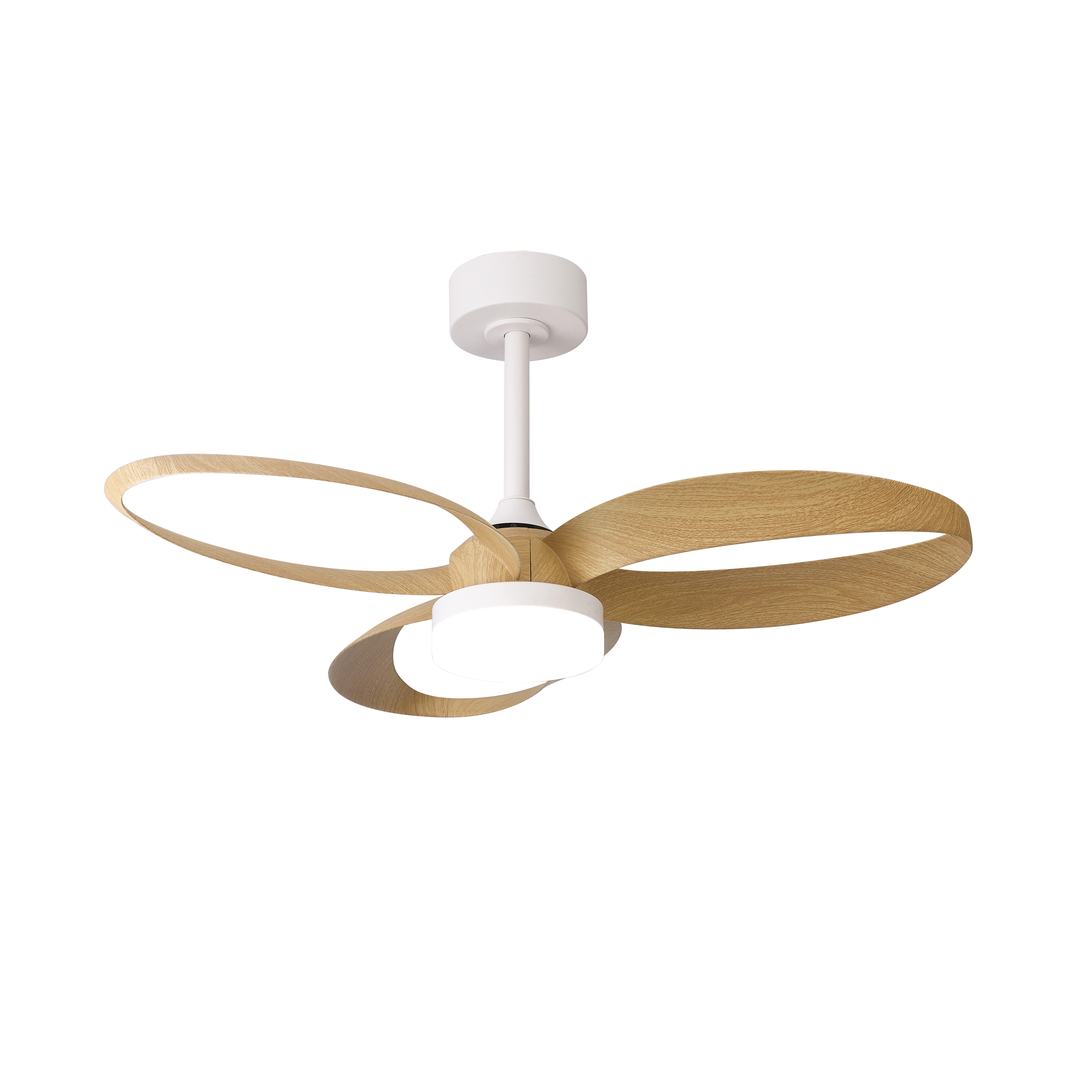 Ventilador de techo con luz motor dc infinity marrón