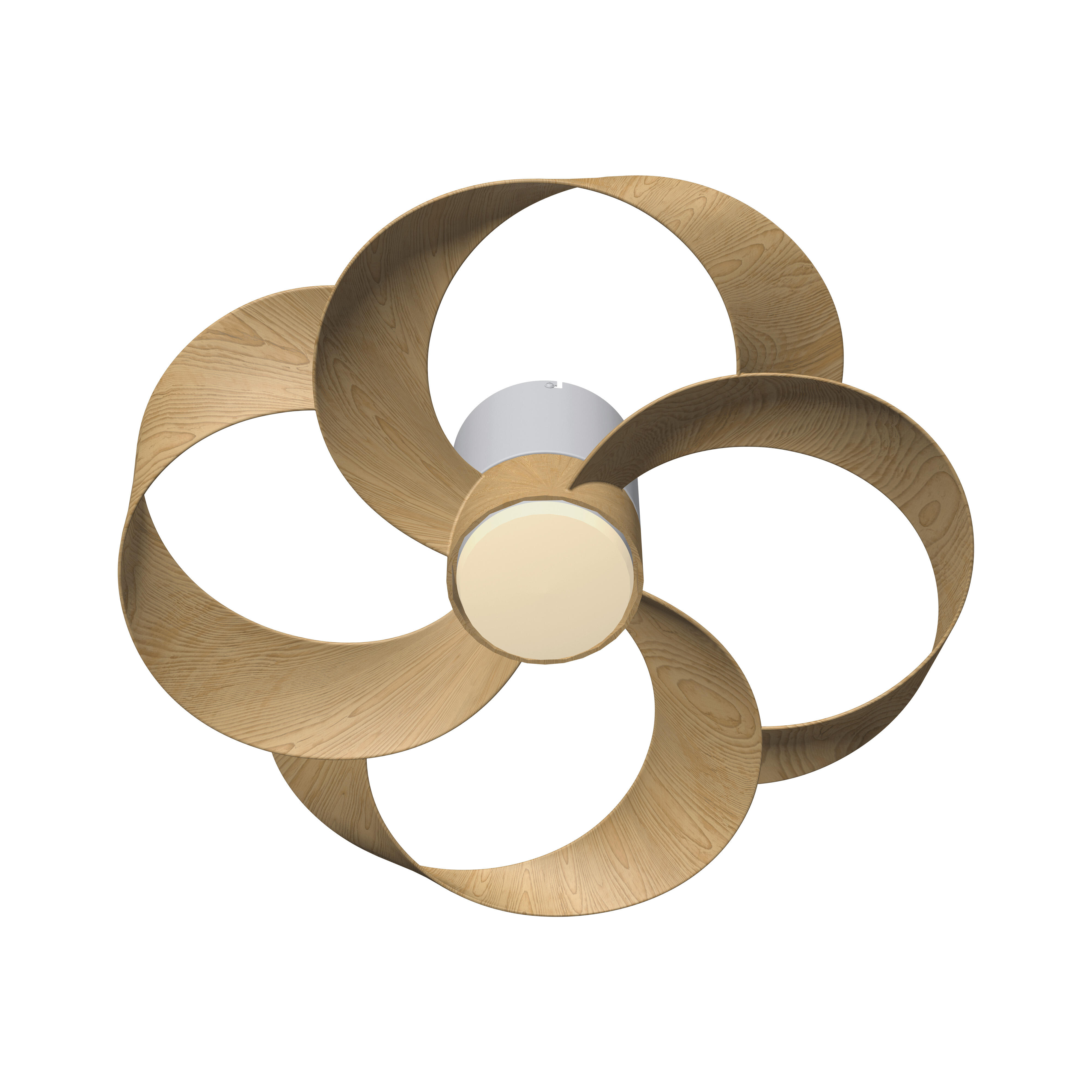 Ventilateur de plafond LED silencieux, Rose, 65 cm, MANTRA, blanc et bois - 2