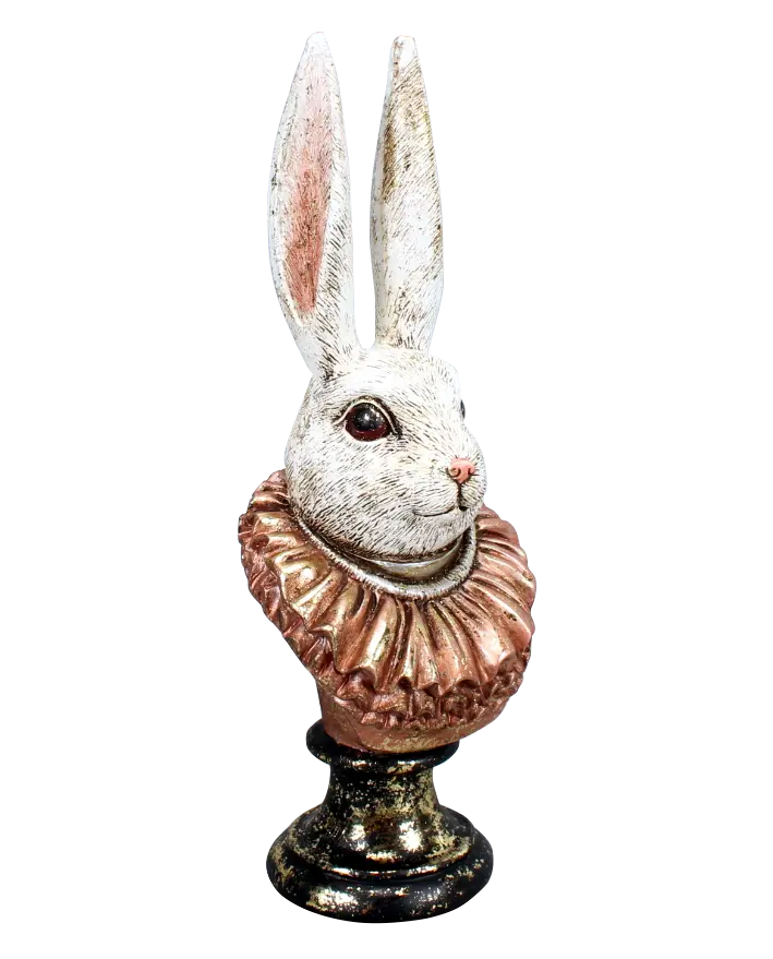 Plateau En Bois Décoratif Lapin - 19x19x1,8 Cm - Blanc - Marque MegaCrea DIY - Neuf Pour Déco