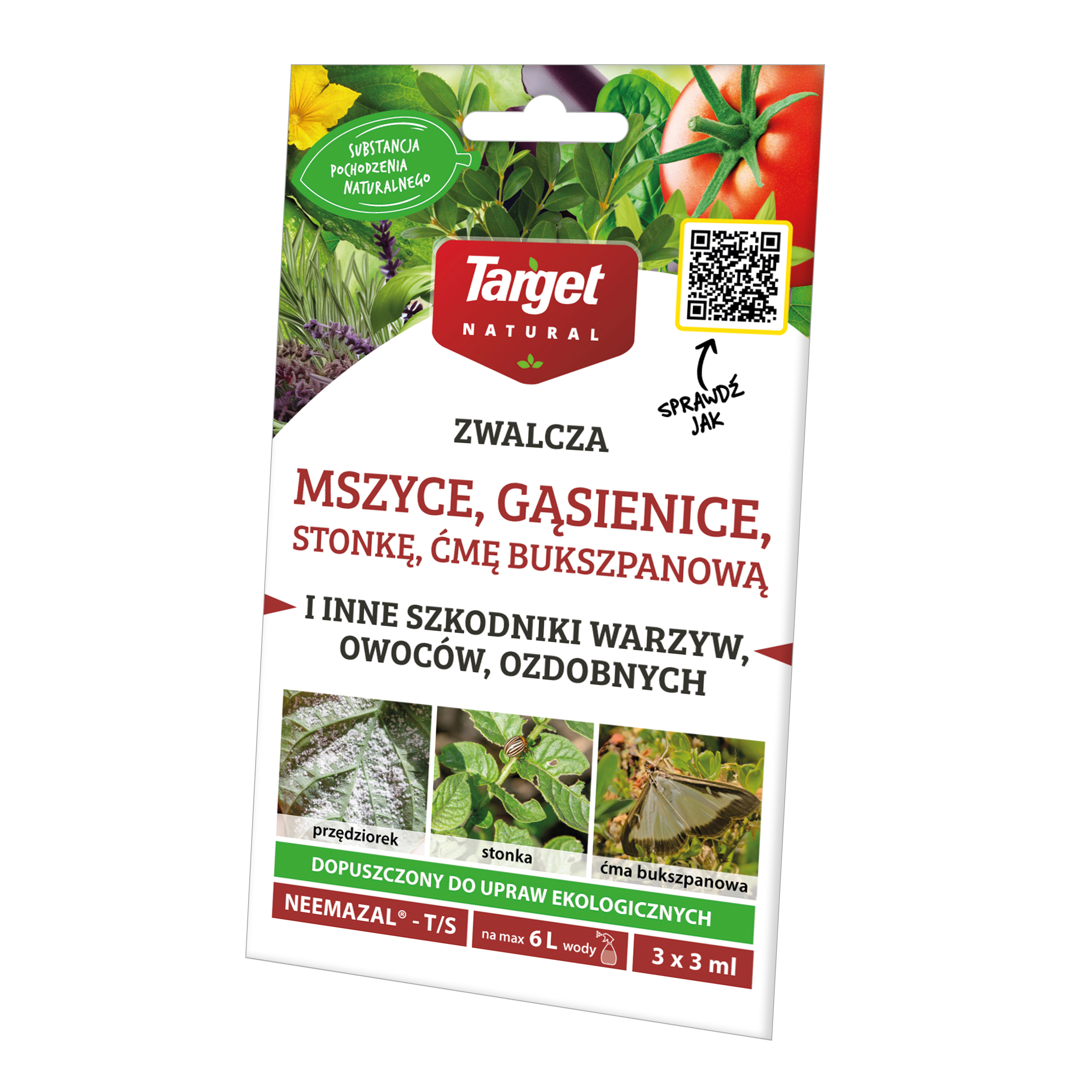 Środek owadobójczy do warzyw i owoców Neemazal 3x3 ml Target