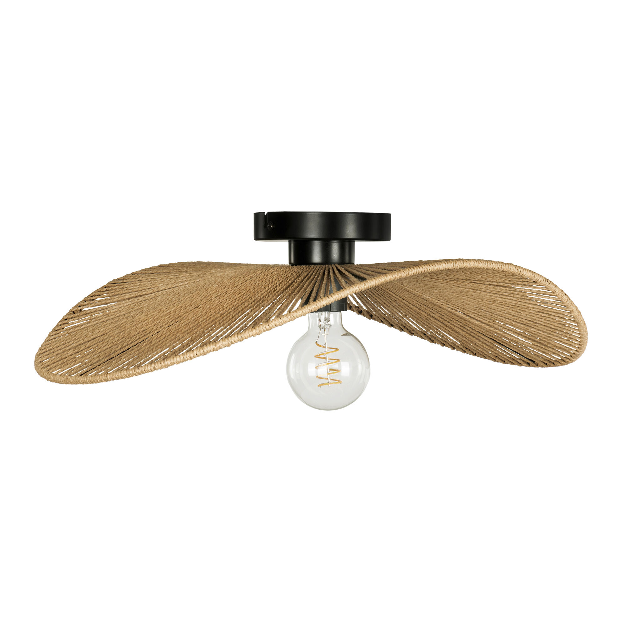 Plafonnier Siruela, corde, matière naturelle, 1 x E27, EGLO - 4