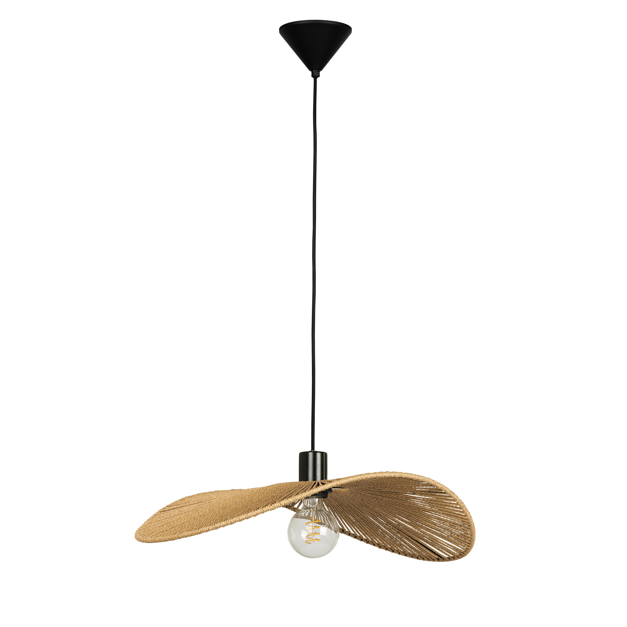 Suspension Siruela corde naturelle, 56x40cm, E27 - 3
