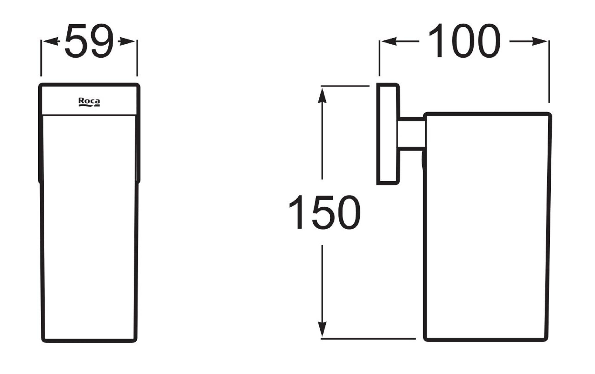 Portacepillos Roca Alpine negro - 2