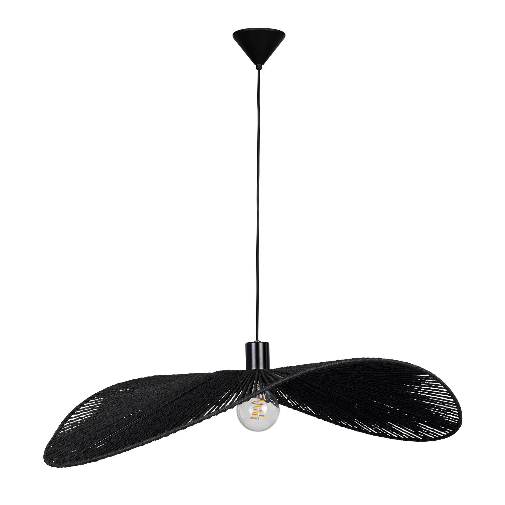 Suspension Siruela, corde, noir, Diam.80 cm, E27 - 5
