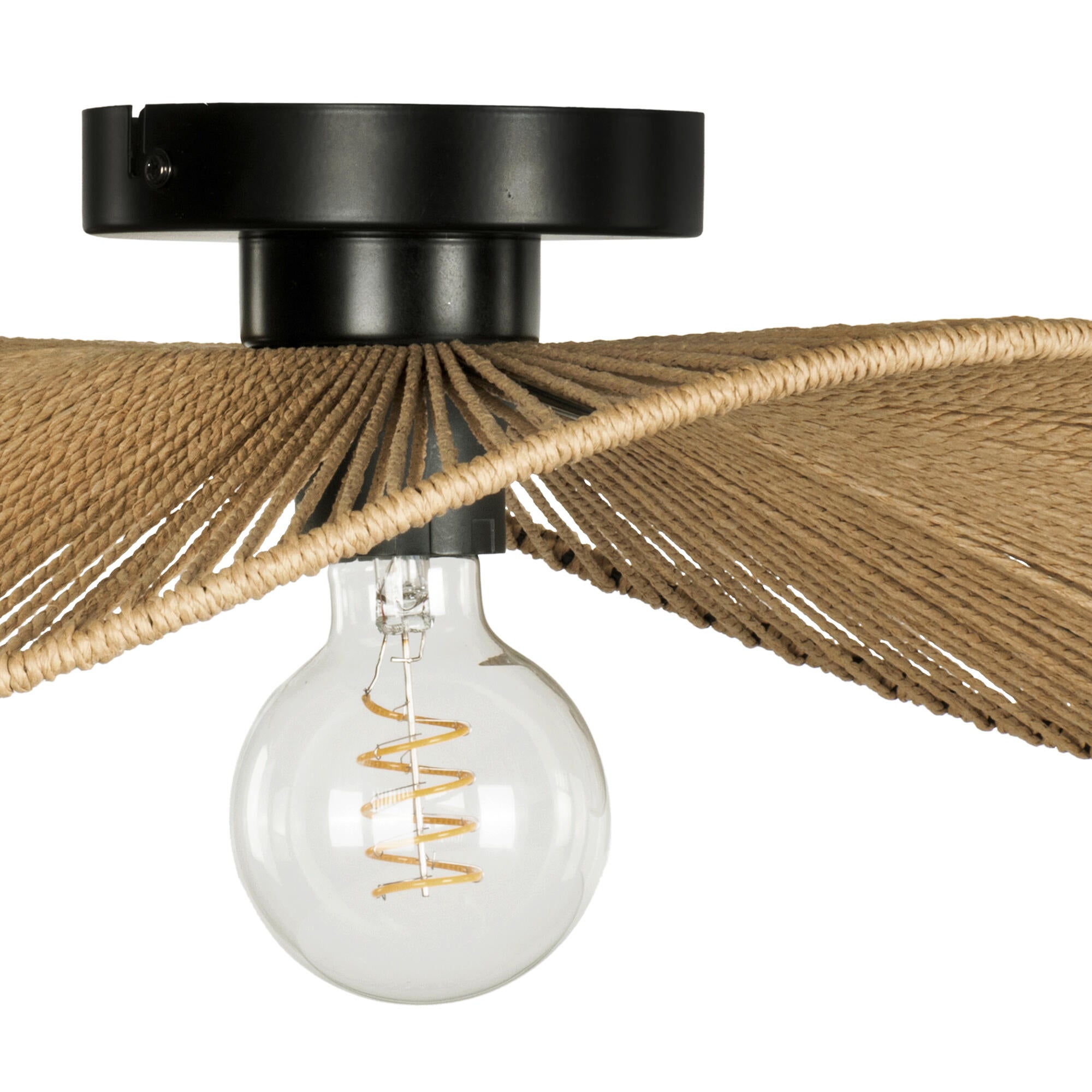 Plafonnier Siruela, corde, matière naturelle, 1 x E27, EGLO - 5