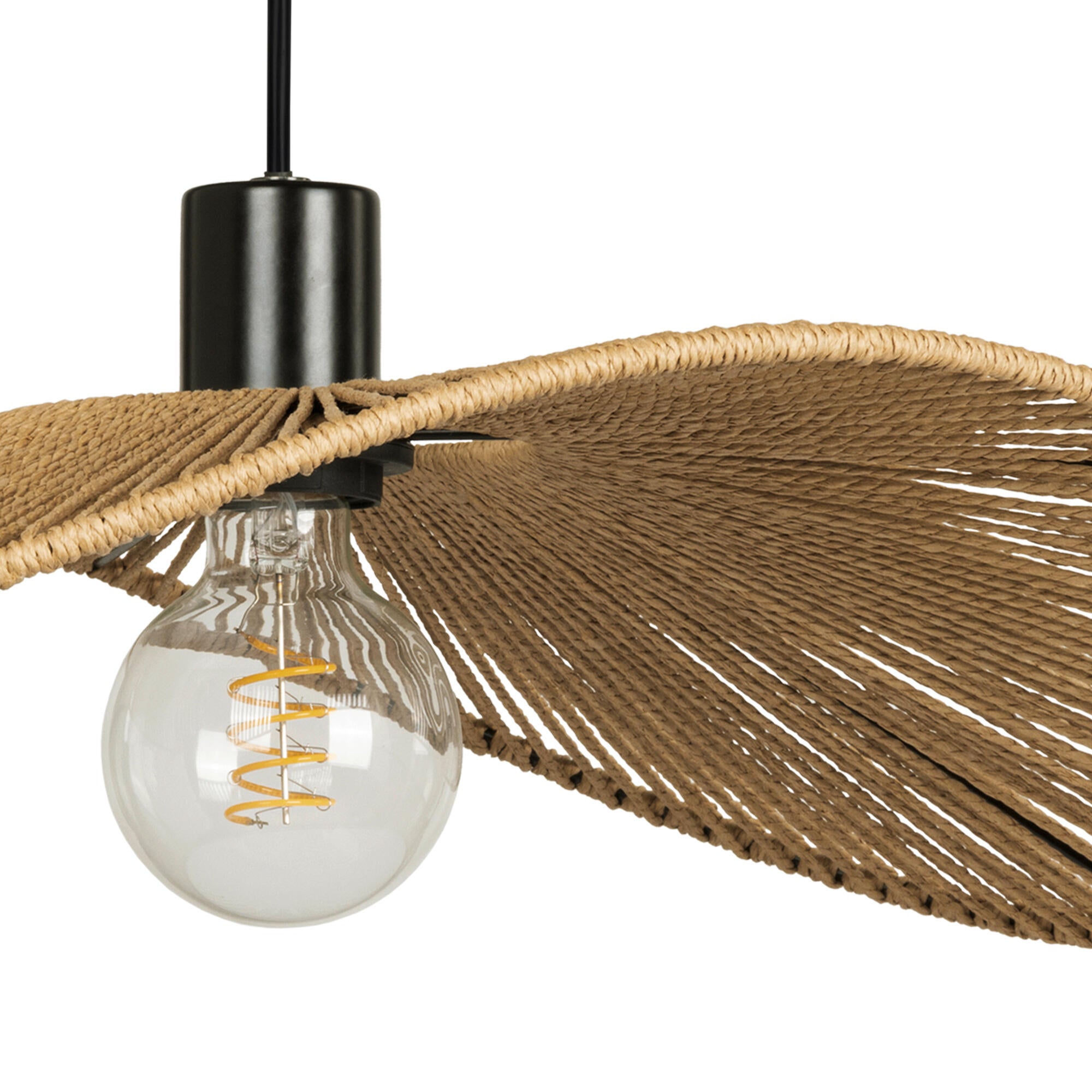 Suspension Siruela corde naturelle, 56x40cm, E27 - 4