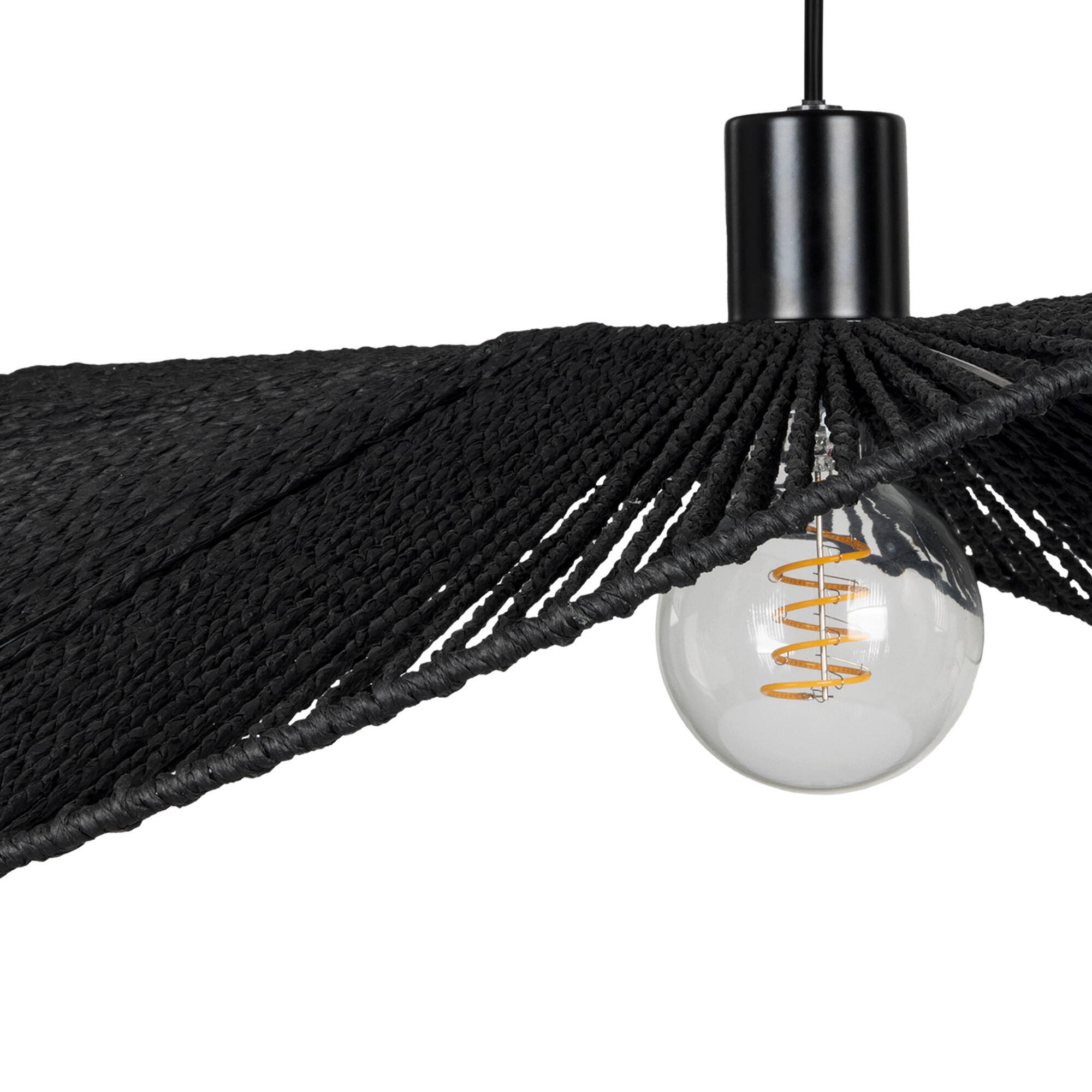 Suspension Siruela, corde, noir, Diam.80 cm, E27 - 6