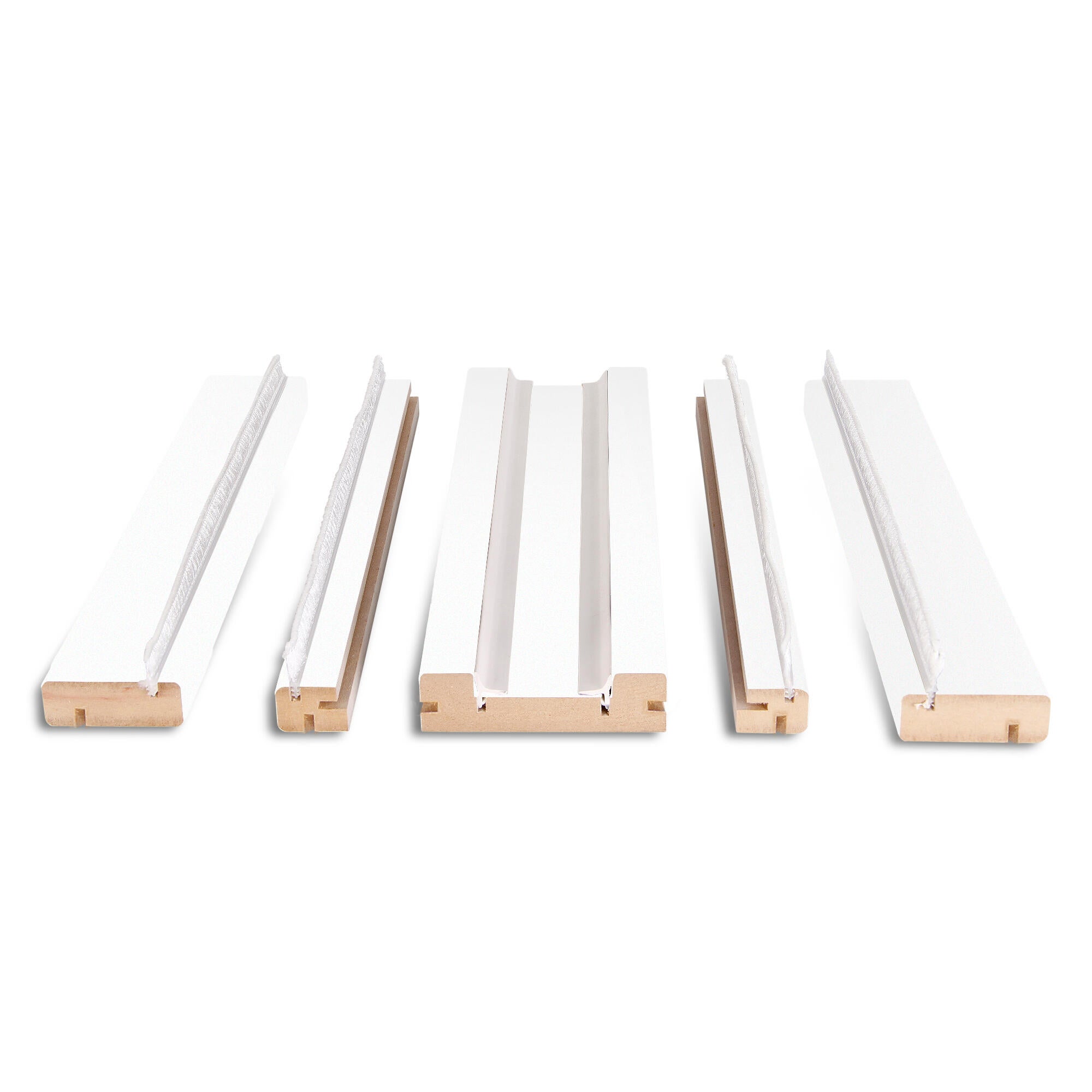 Kit de moldura para casoneto 105 de mdf blanco para puerta corredera