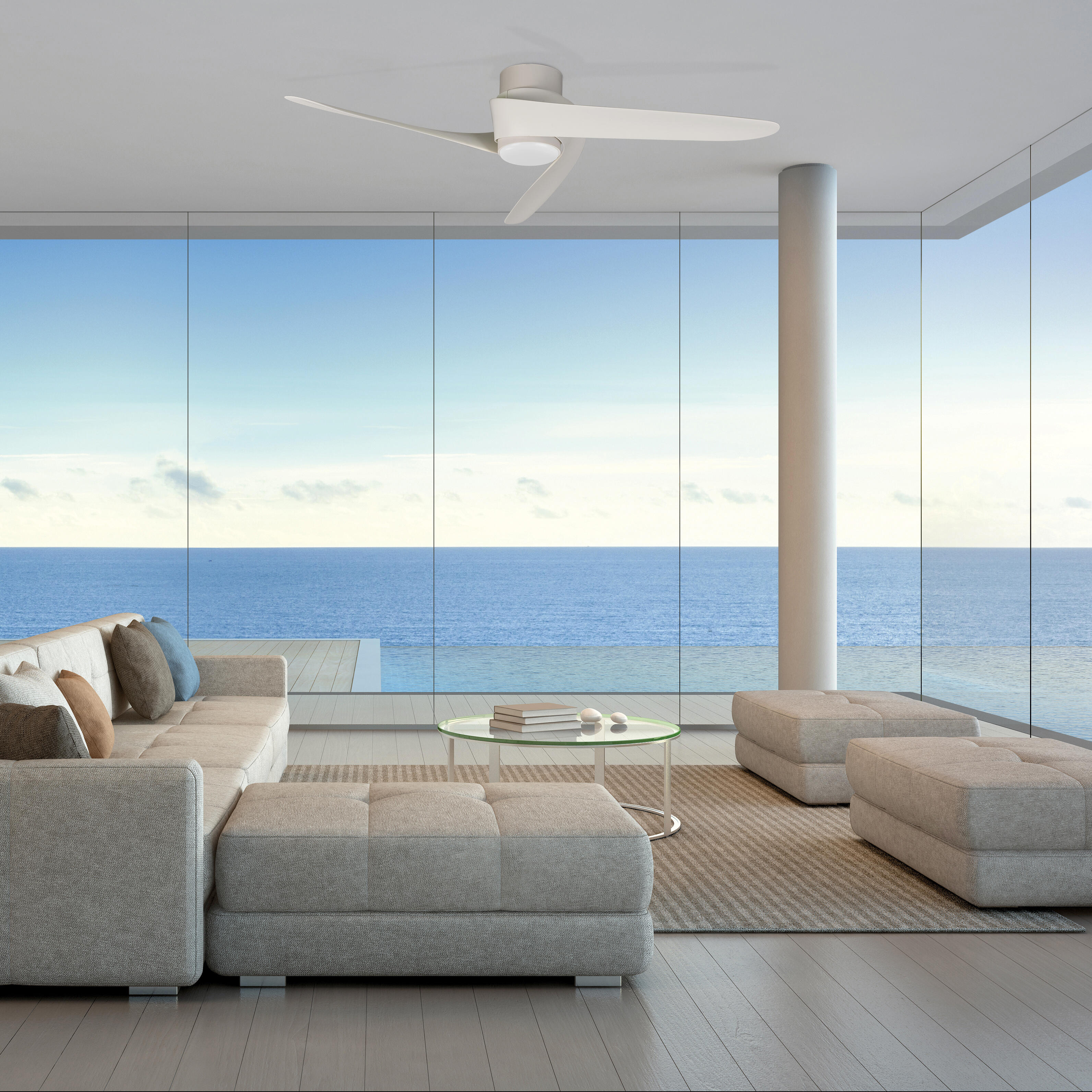 Ventilador de techo con luz silencioso DC Mantra Groenland blanco 122 cm - 18