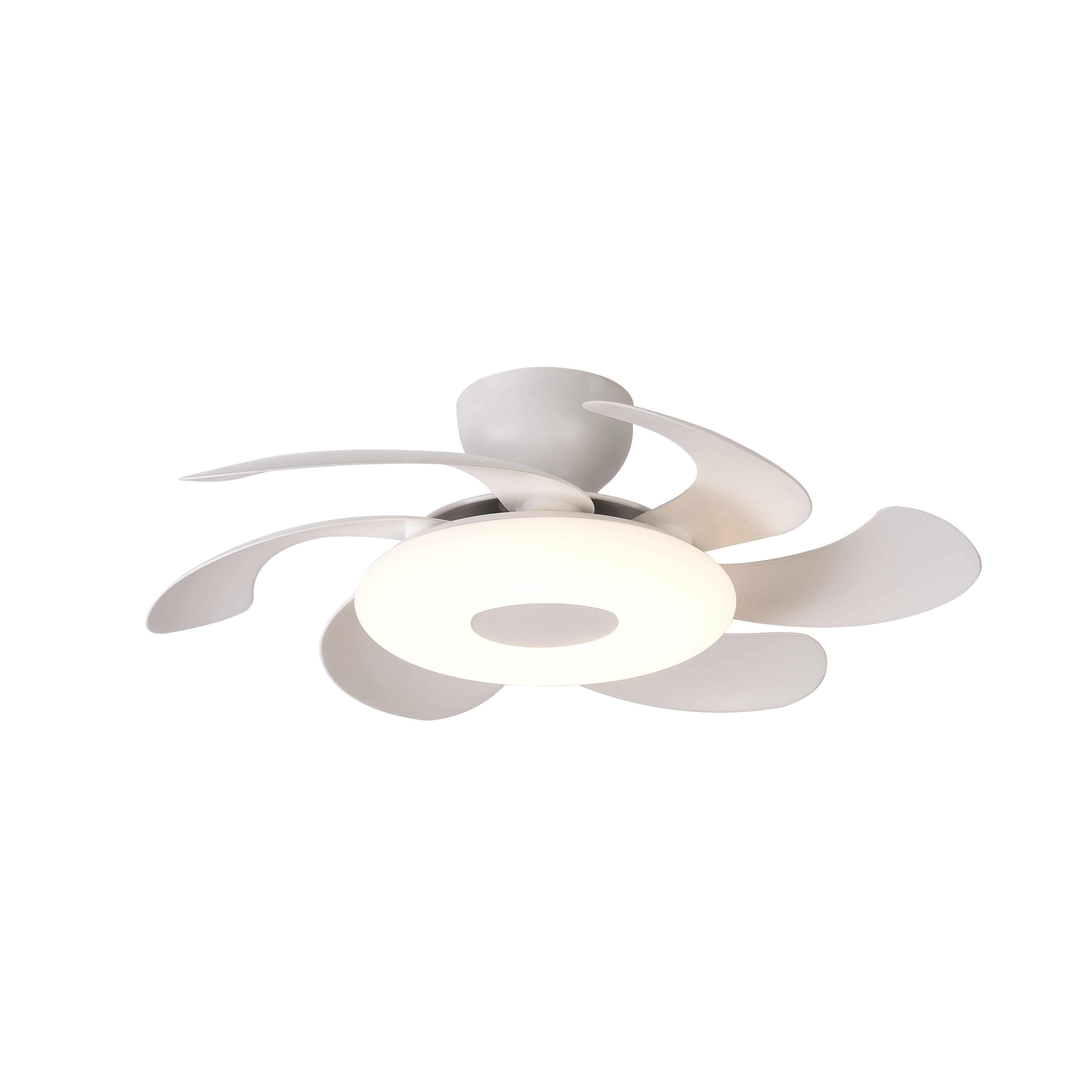Ventilador de techo con luz silencioso DC 24W con mando ø79 cm Flower MANTRA blanco luz CCT 6 aspas retráctiles tipo lámpara| 6 velocidades| modo verano/invierno| brisa| recomendado para <13m² - 2