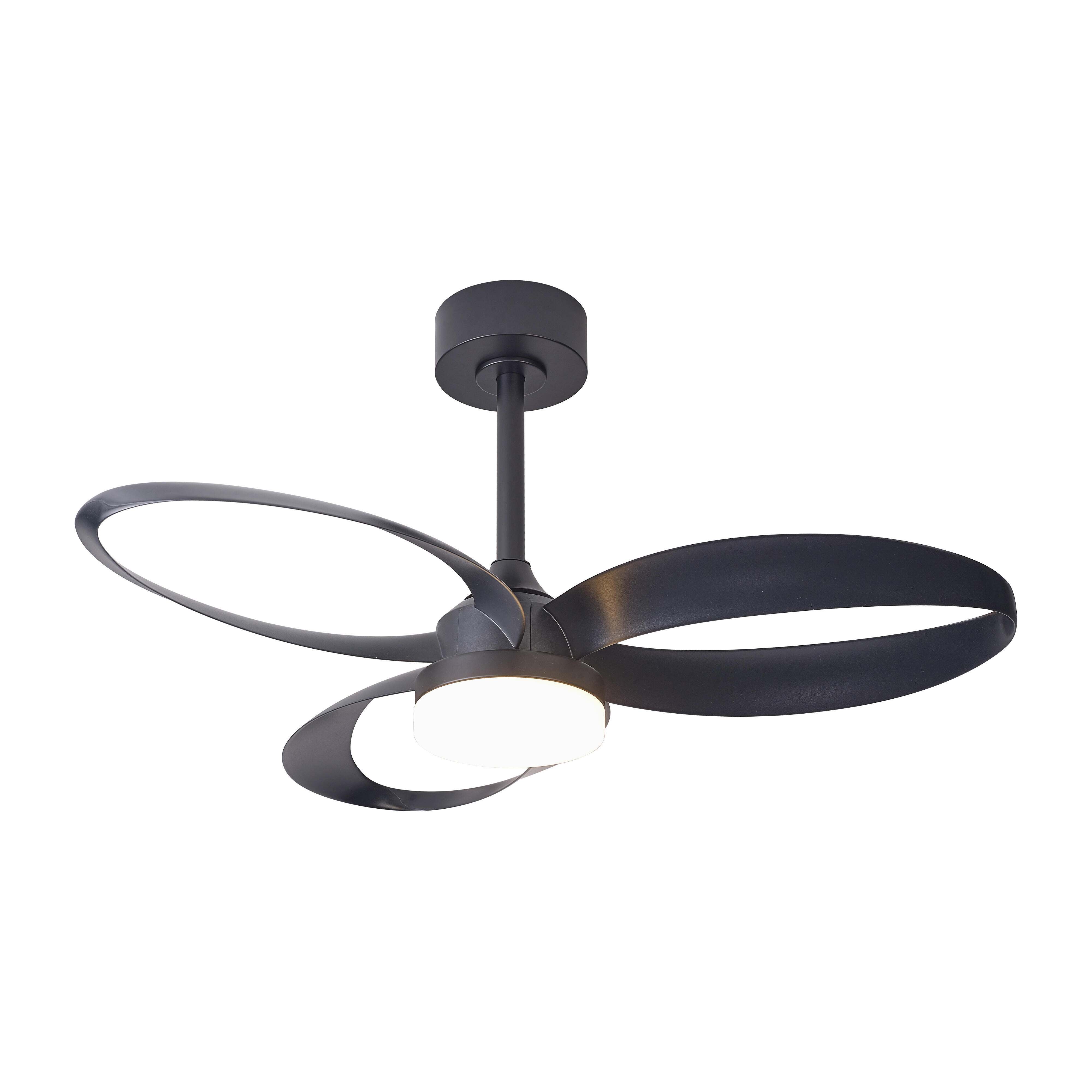 Ventilador de techo con luz motor dc infinity negro 92.6 cm