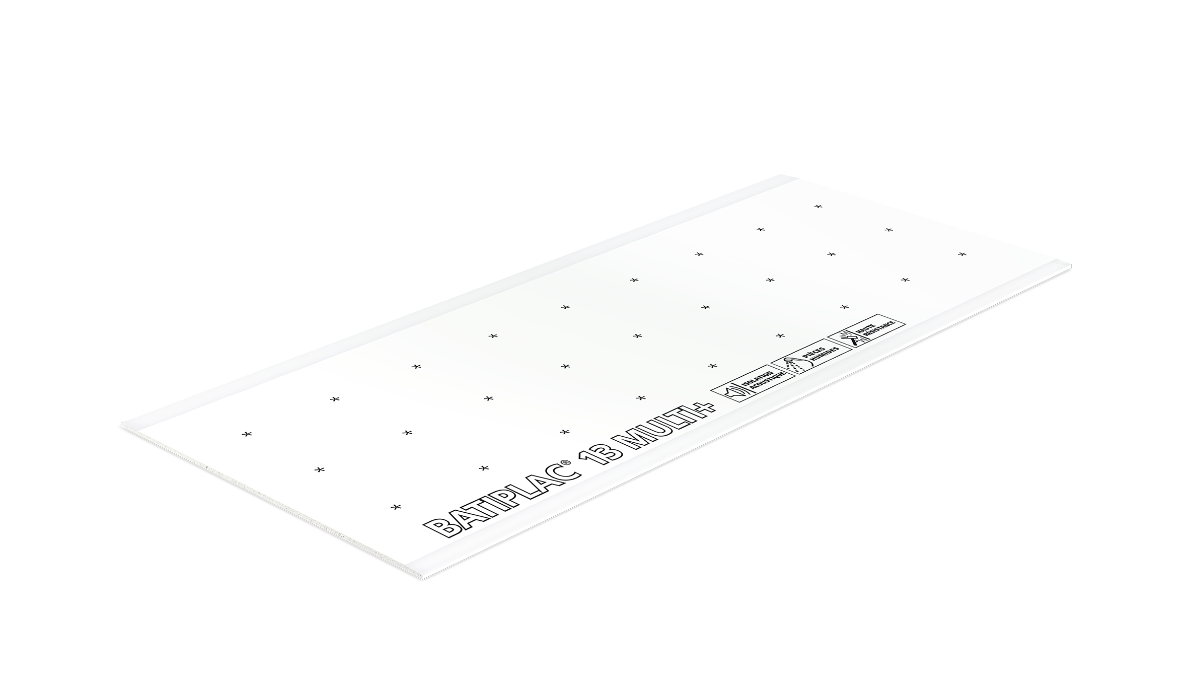 Plaque de plâtre Multi+ 4 en 1 NF BA13 250 x 120 cm BATIPLAC - 2