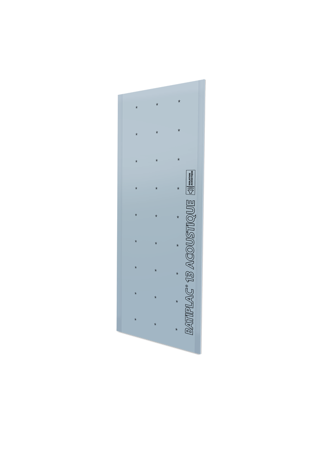 Plaque de plâtre BA13 Acoustic NF 250 x 120 cm BATIPLAC