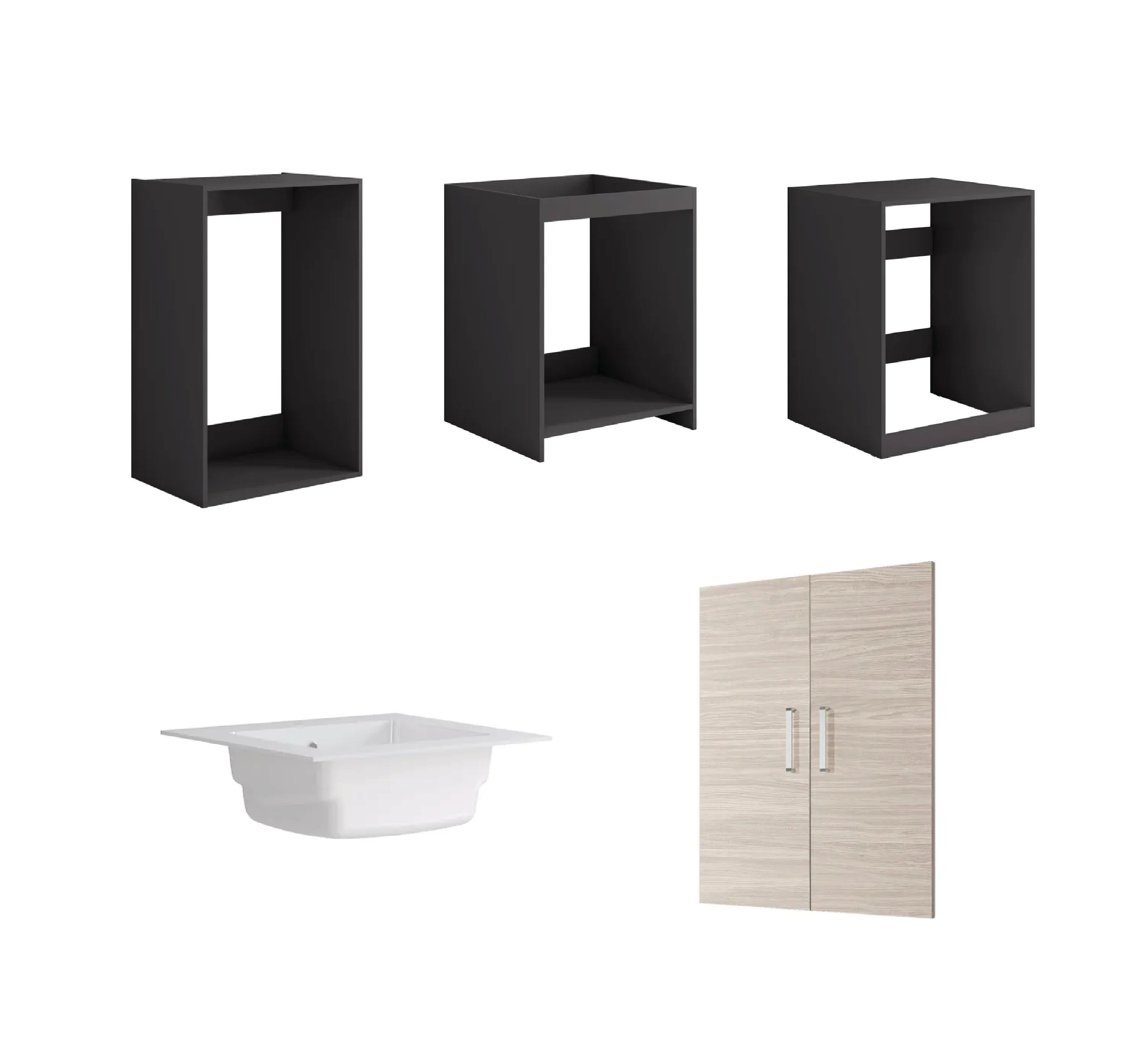 Mobile lavanderia Desi in abs olmo rousseau P 68 x L 140 x H 200 cm - 2