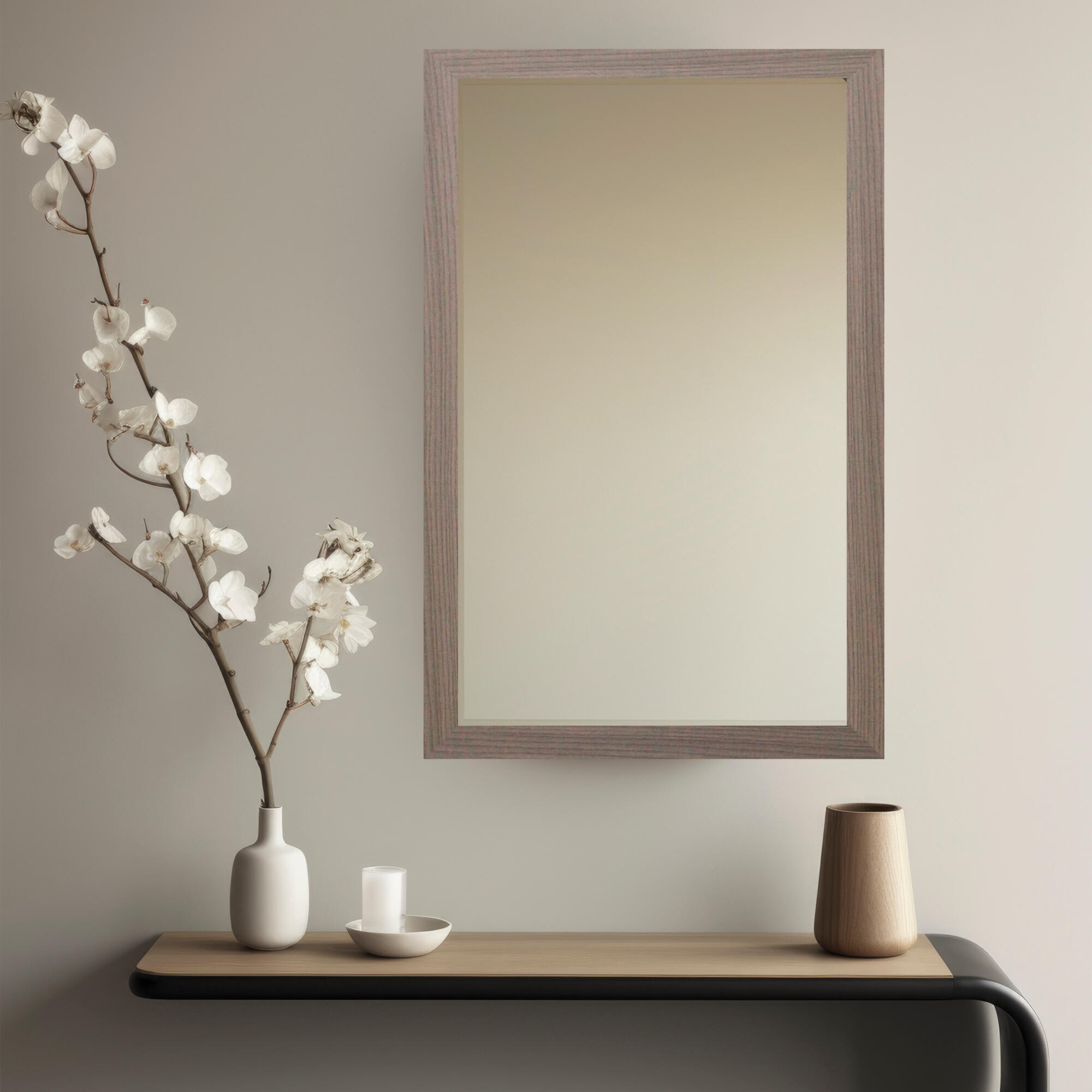 Espejo decorativo promo 130x30 cm de color gris