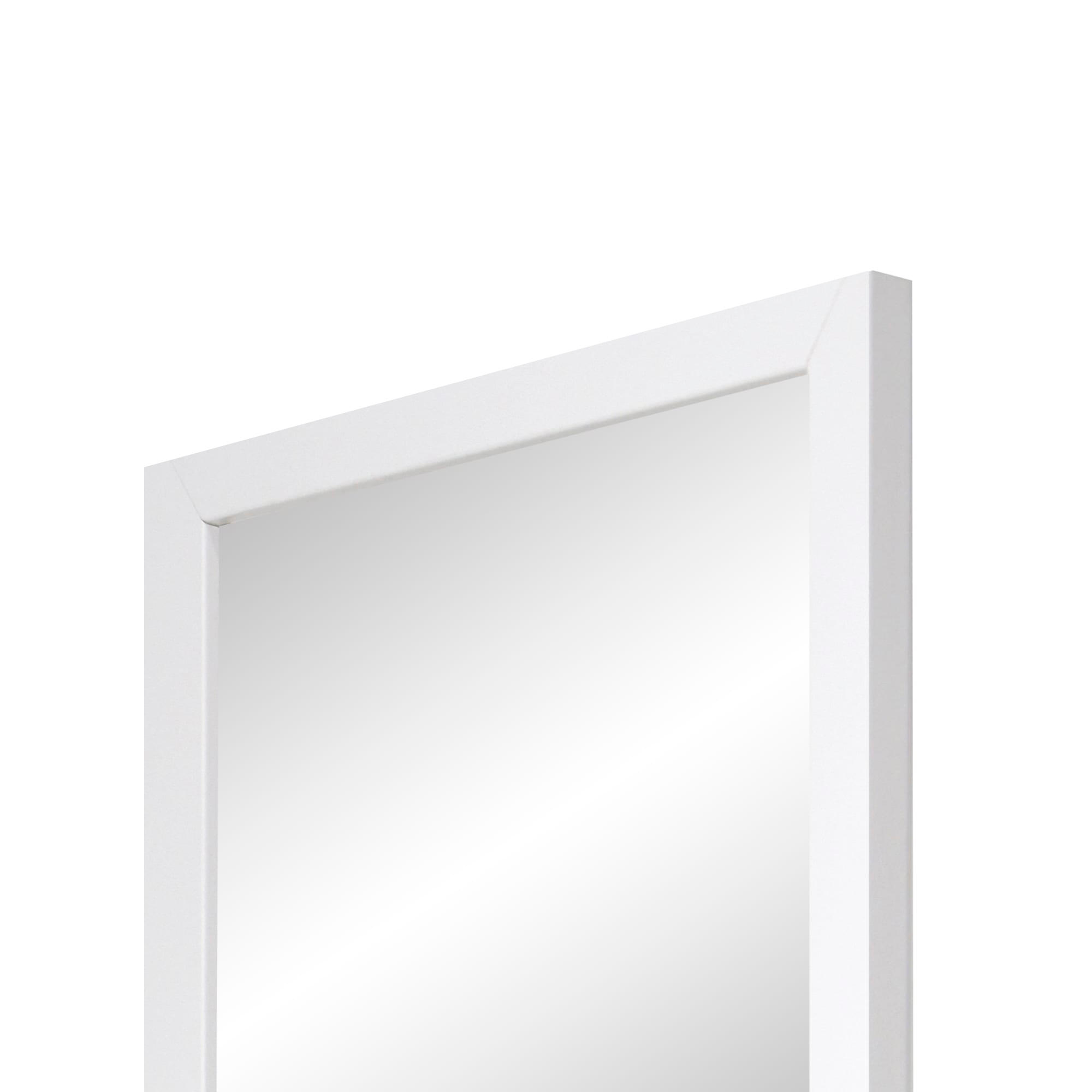 Espejo enmarcado de pared rectangular PROMO madera blanco satinado de 38 x 138 cm - 4