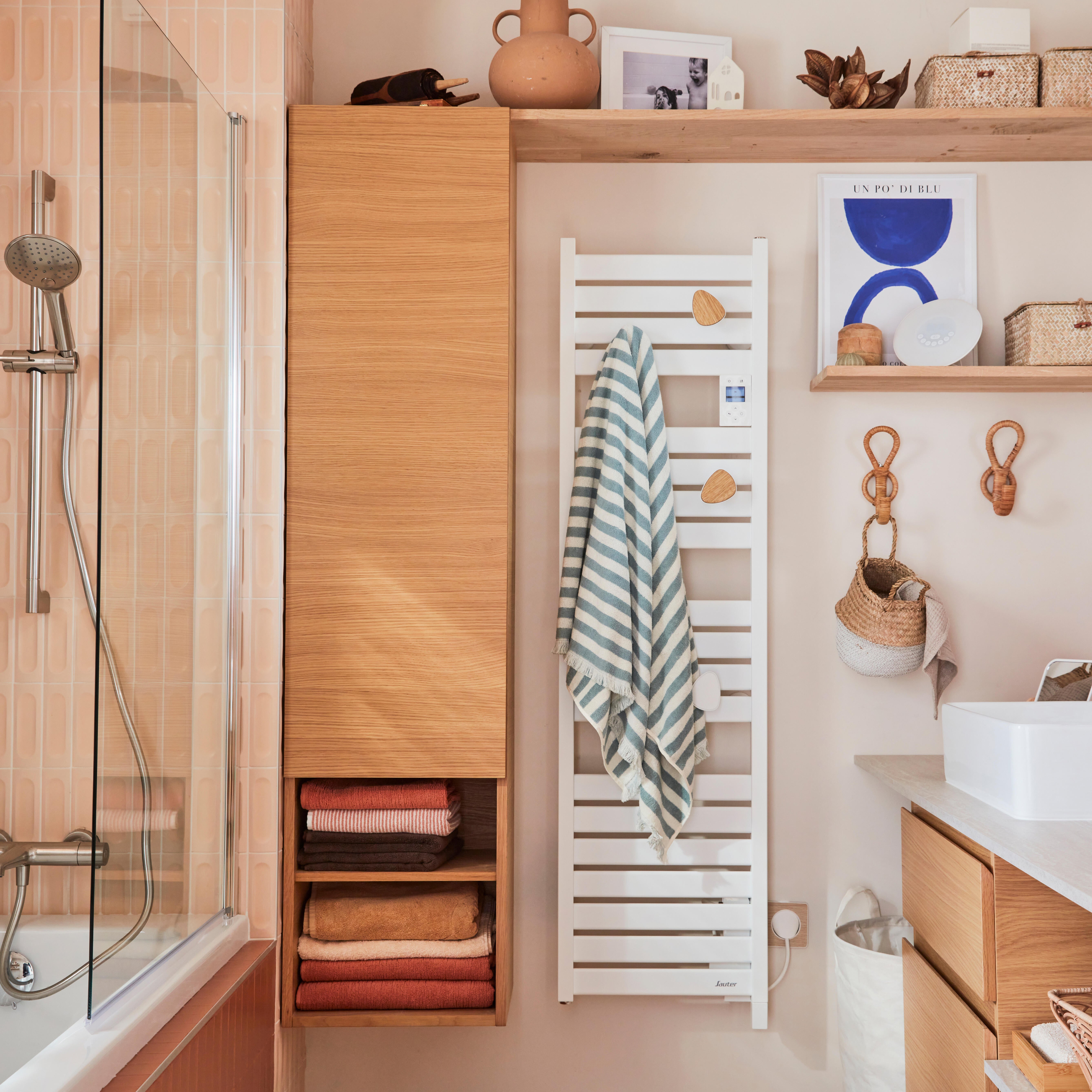 Sèche-serviettes électrique connecté Kelud Slim SAUTER 500W blanc - 3