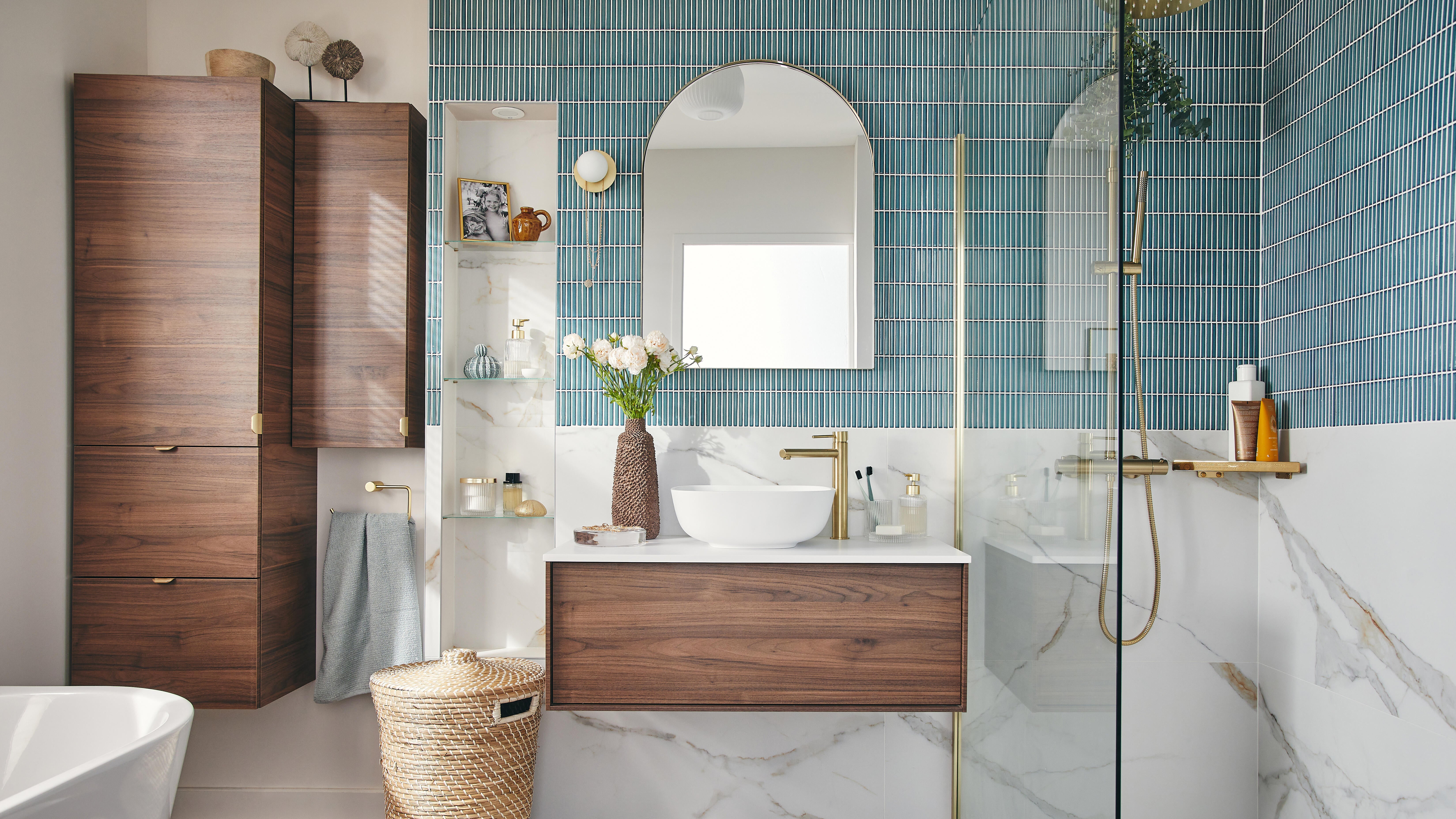 Colonne de douche thermostatique ESSEBAGNO Envol Or brossé - 11