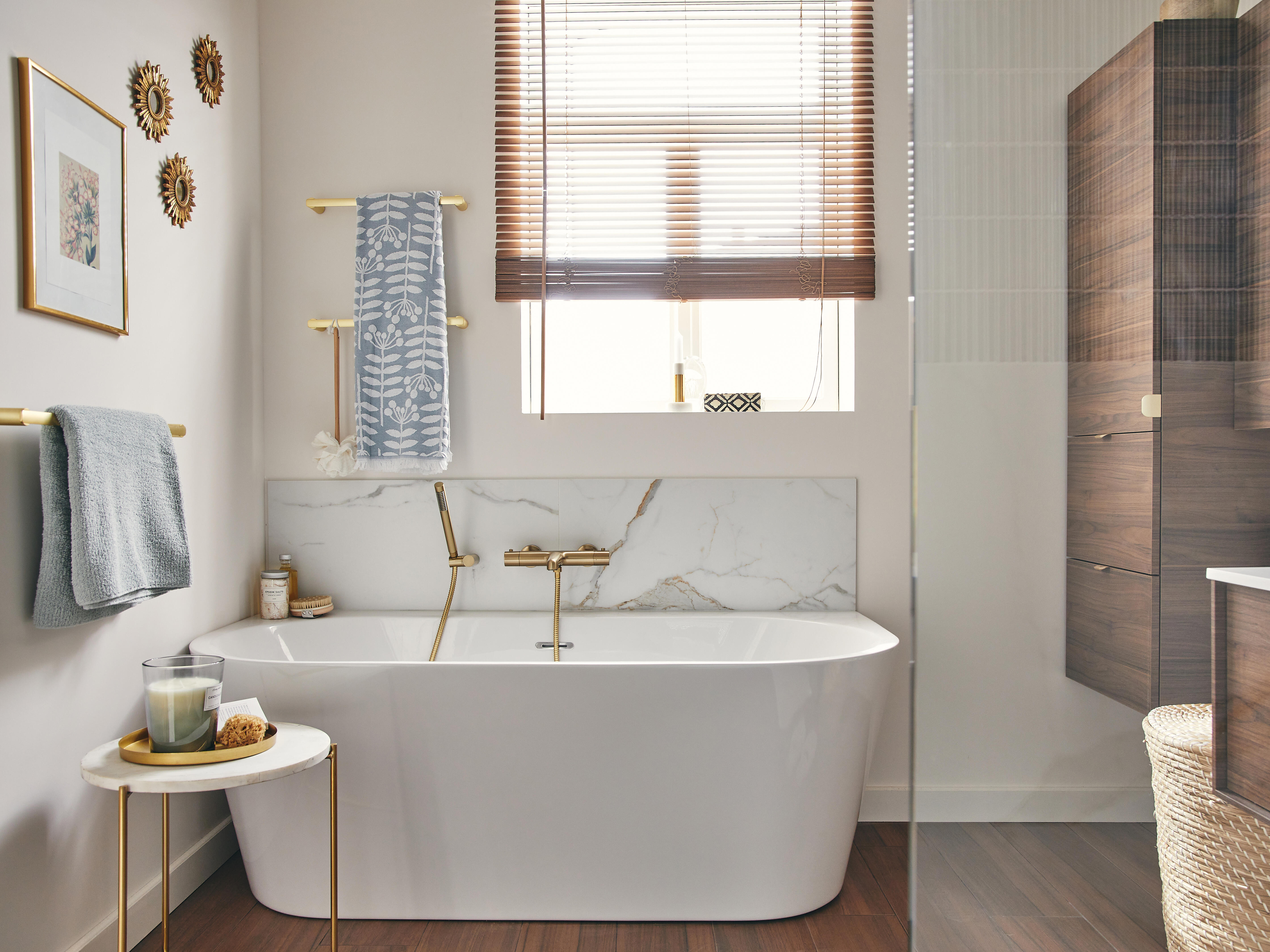 Grifo de bañera termostático ESSEBAGNO envol oro satinado Antical Latón - 12