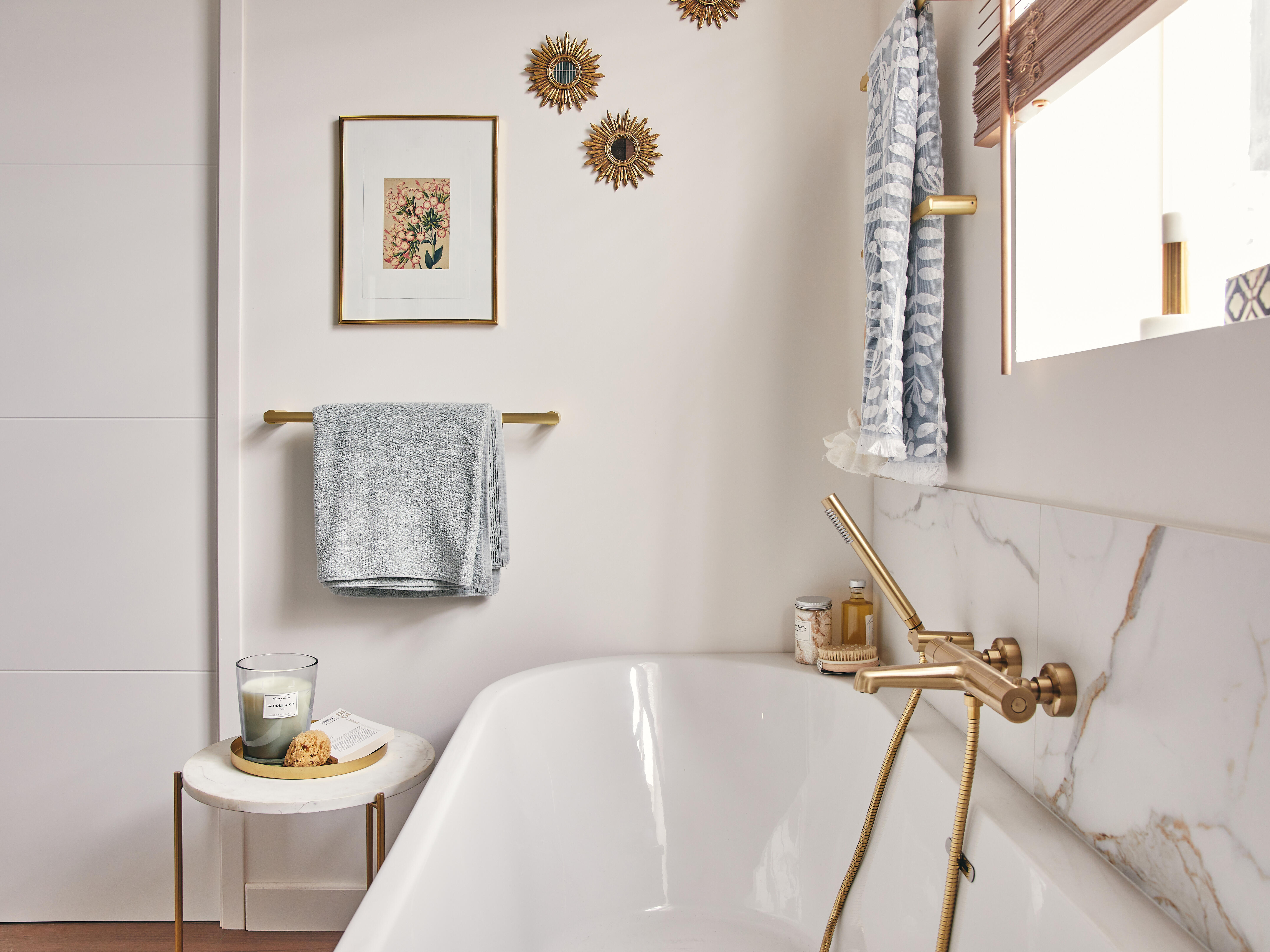 Grifo de bañera termostático ESSEBAGNO envol oro satinado Antical Latón - 5