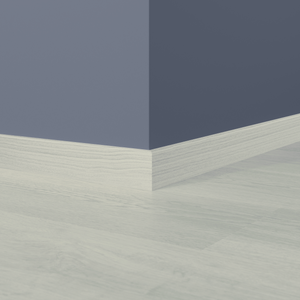 Battiscopa In PVC Laminato DQ-PP 70 Mm - Terminale Sinistro, Design Pietra Rovere, Con Passacavi E Sistema Click-Fit