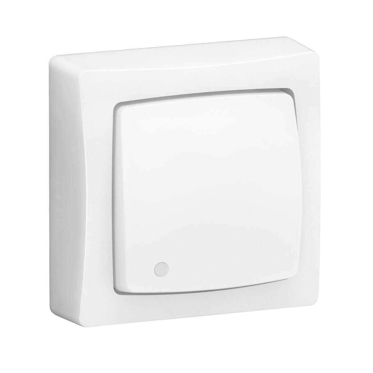 Interrupteur va-et-vient saillie à voyant, lumineux complet, LEGRAND Asl, blanc - 2