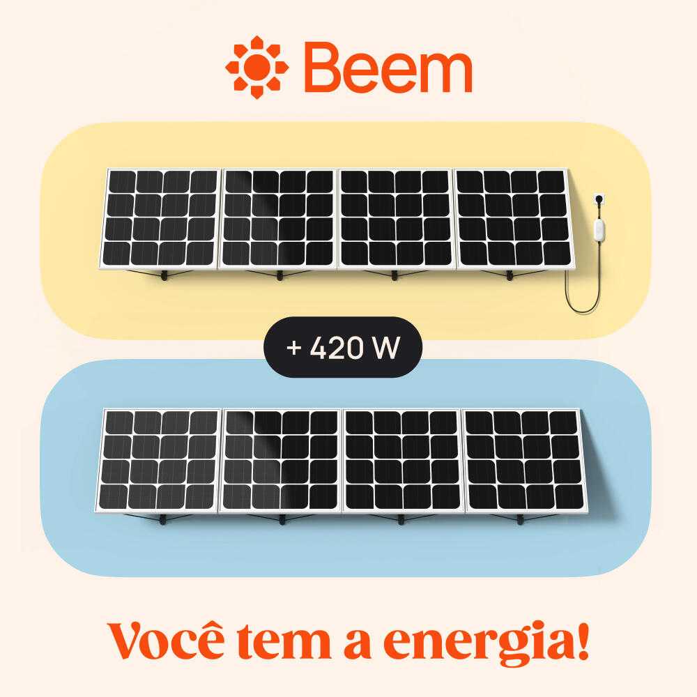 Kit fotovoltaico de extensão BEEM 420W com fixação na parede - 8