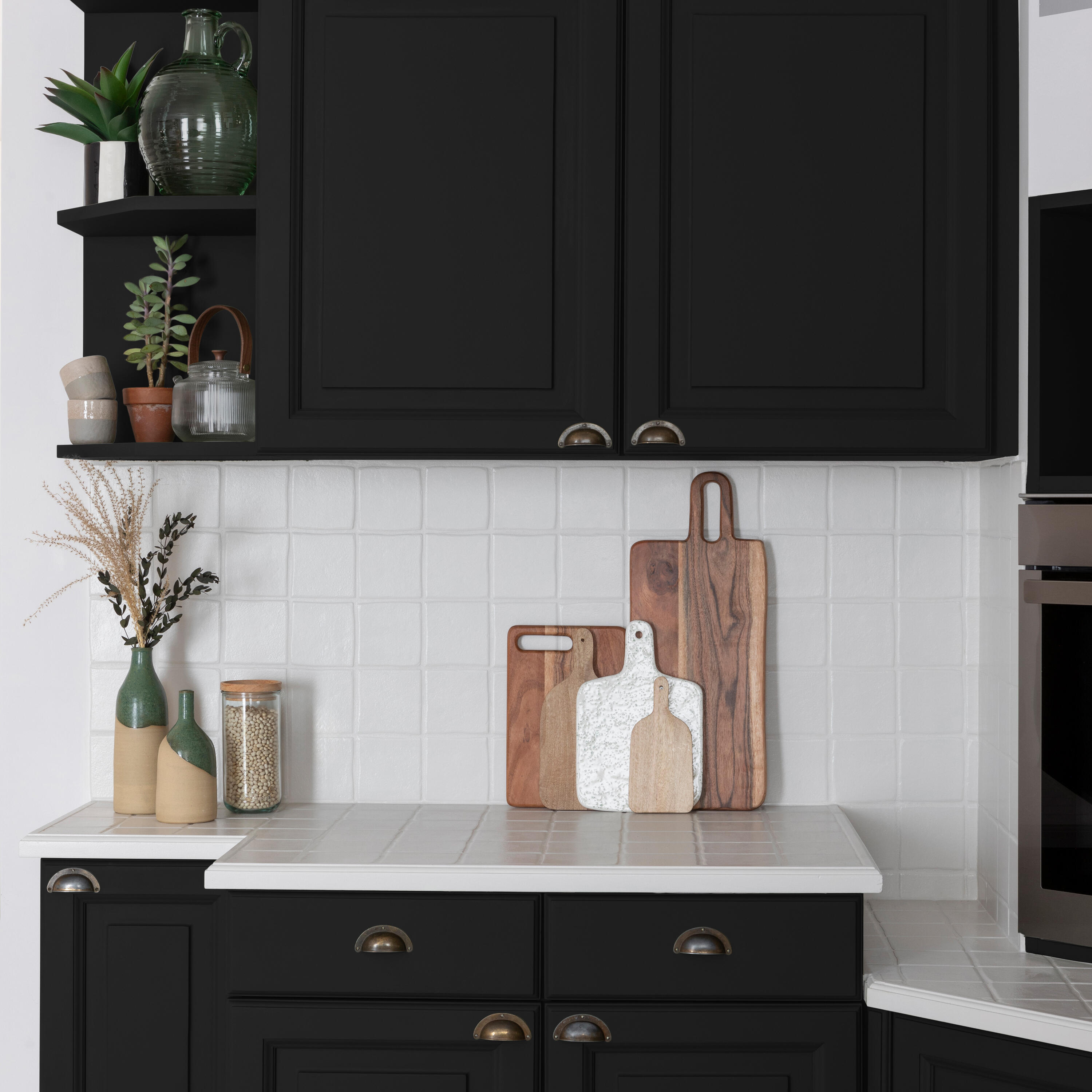 Peinture meuble, carrelage noir smoky mat V33 Rénovation cuisine et bain 2L - 4