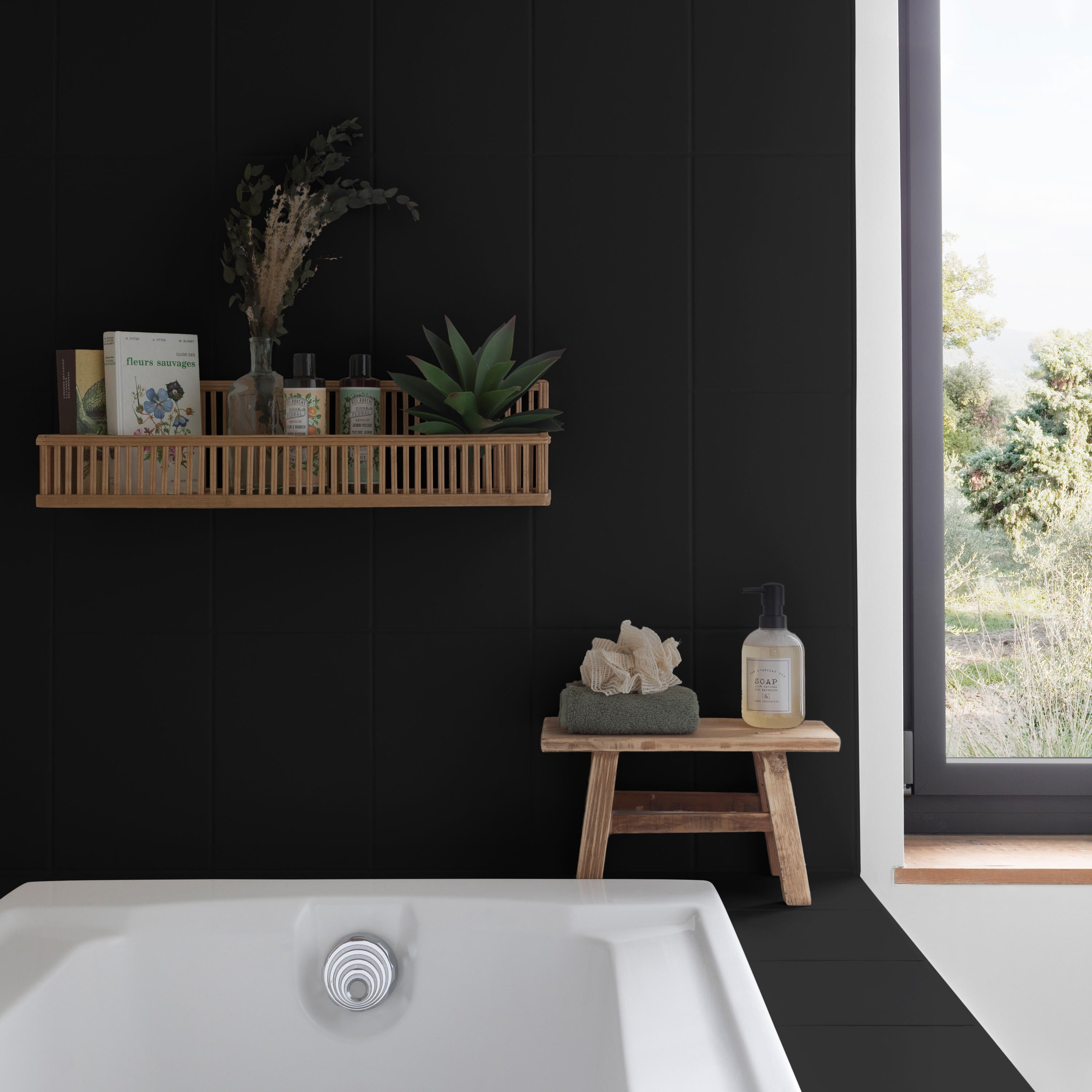 Peinture meuble, carrelage noir smoky mat V33 Rénovation cuisine et bain 2L - 5