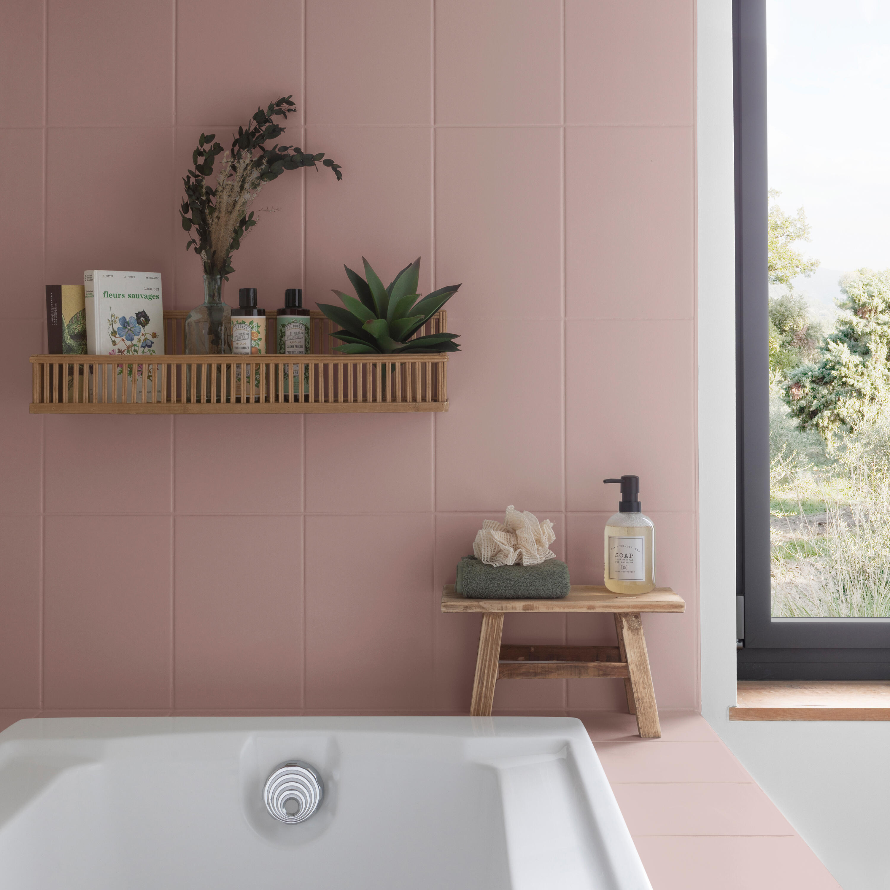 Peinture meuble rose macaron mat V33 Rénovation cuisine et bain 0.75l - 4