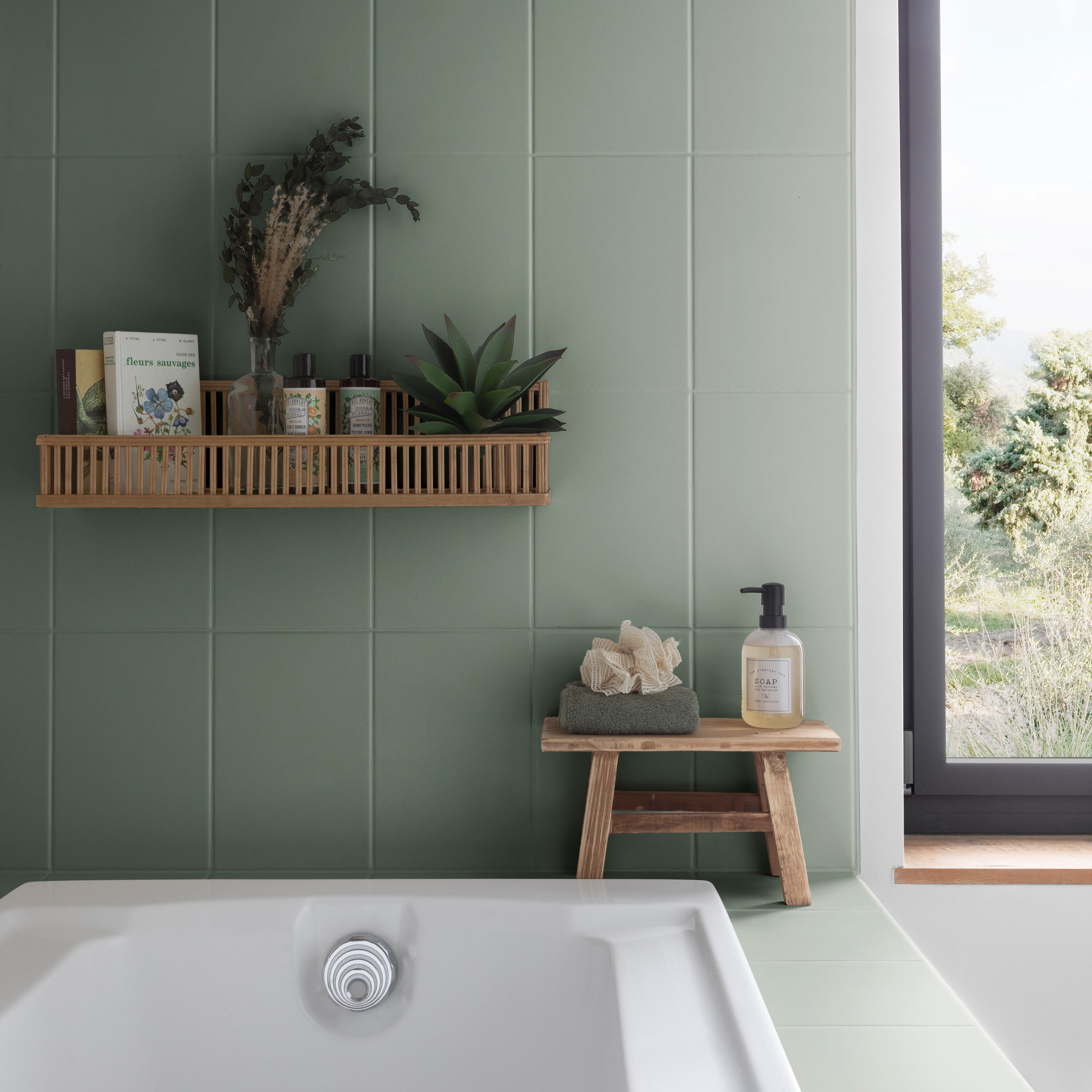 Peinture meuble vert sauge satin V33 Rénovation cuisine et bain 0.75l - 5