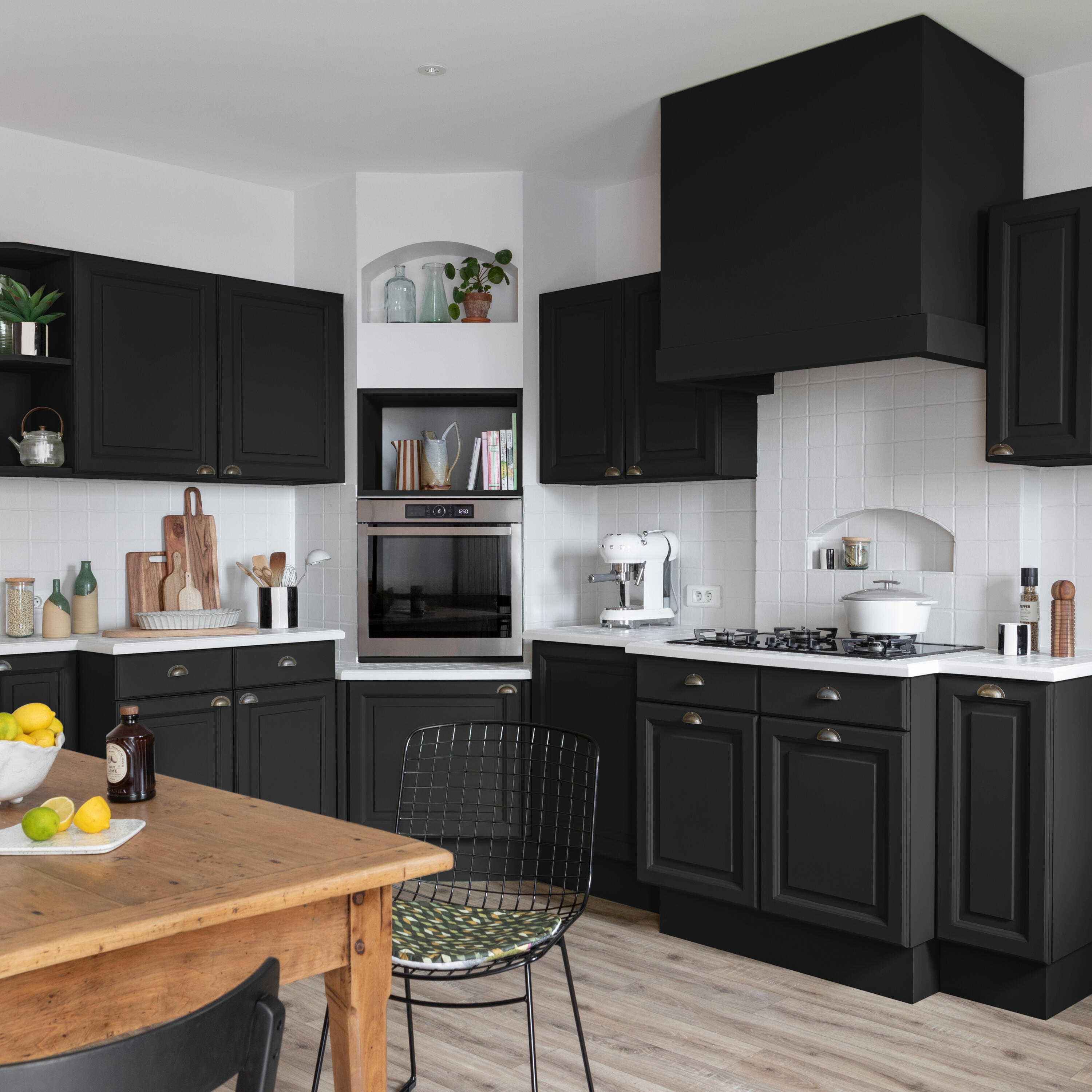 Peinture meuble, carrelage noir smoky mat V33 Rénovation cuisine et bain 2L - 3