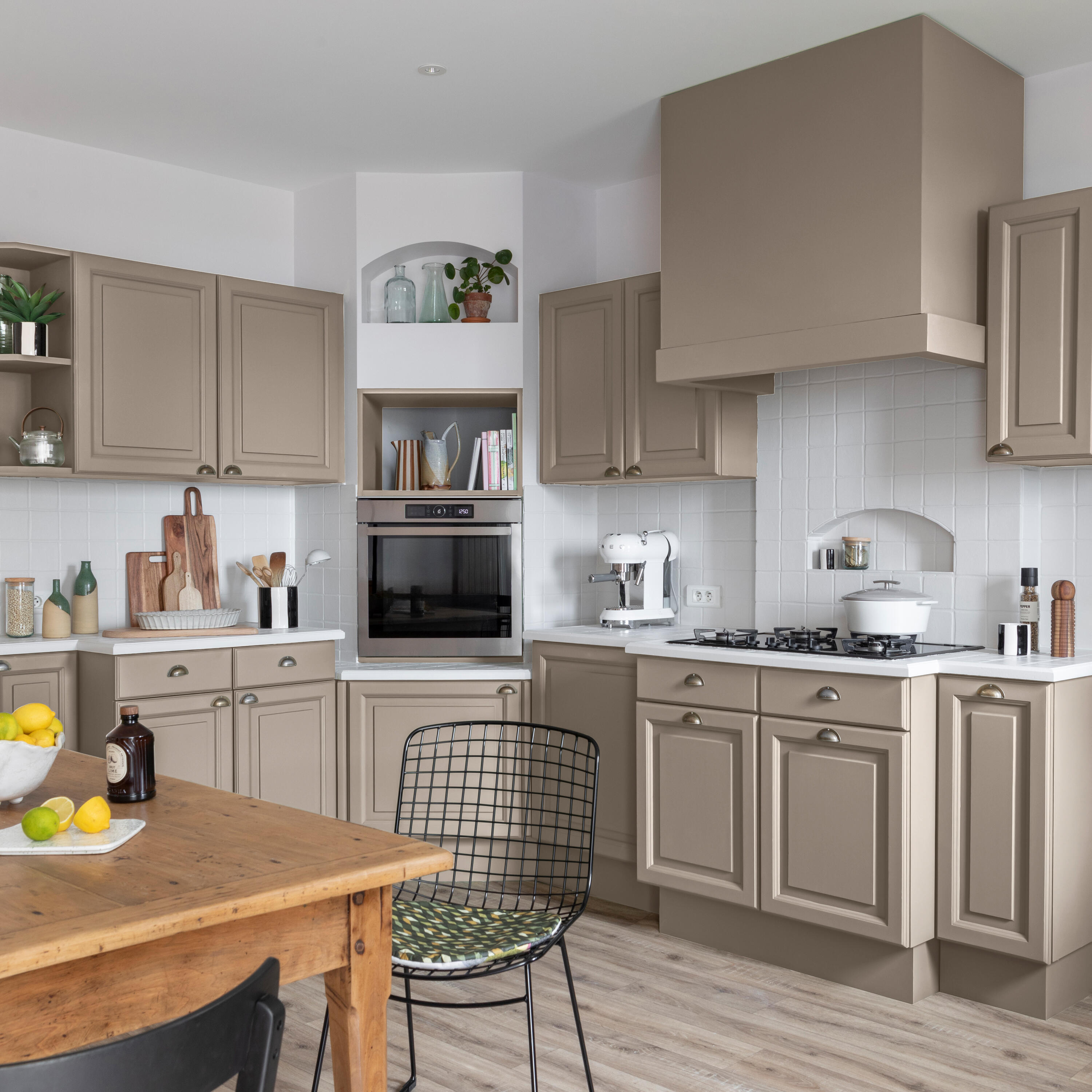 Peinture meuble, carrelage café crème mat V33 Rénovation cuisine et bain 2L - 3