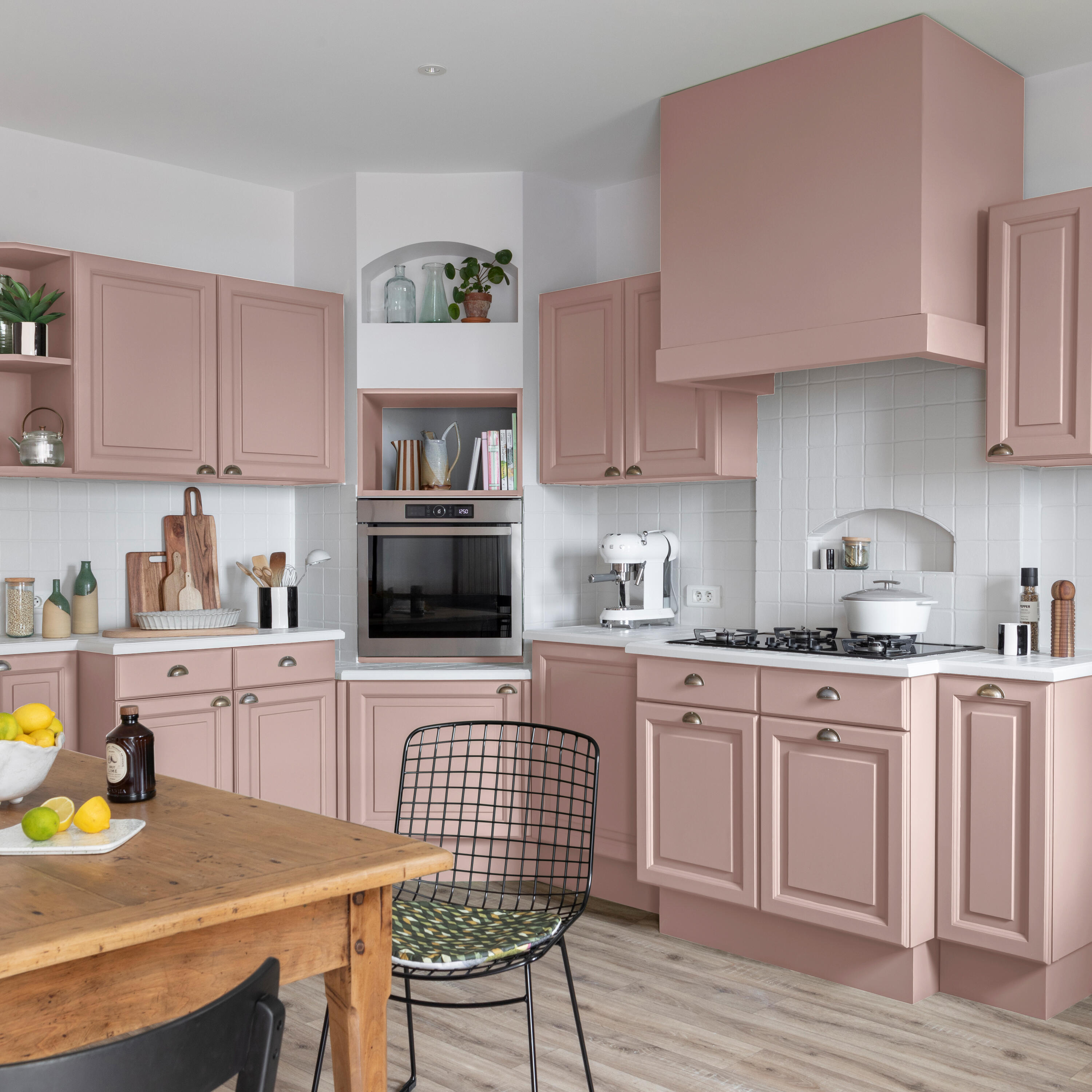 Peinture meuble rose macaron mat V33 Rénovation cuisine et bain 0.75l - 3