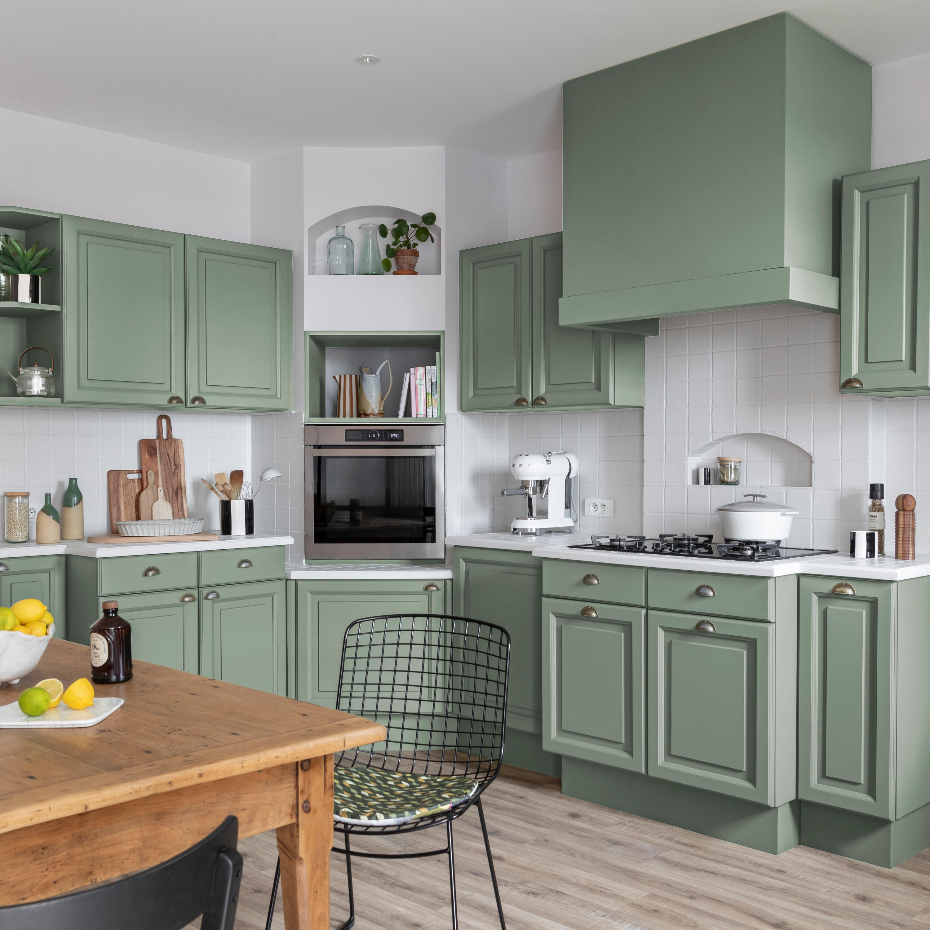 Peinture meuble vert sauge satin V33 Rénovation cuisine et bain 0.75l - 3