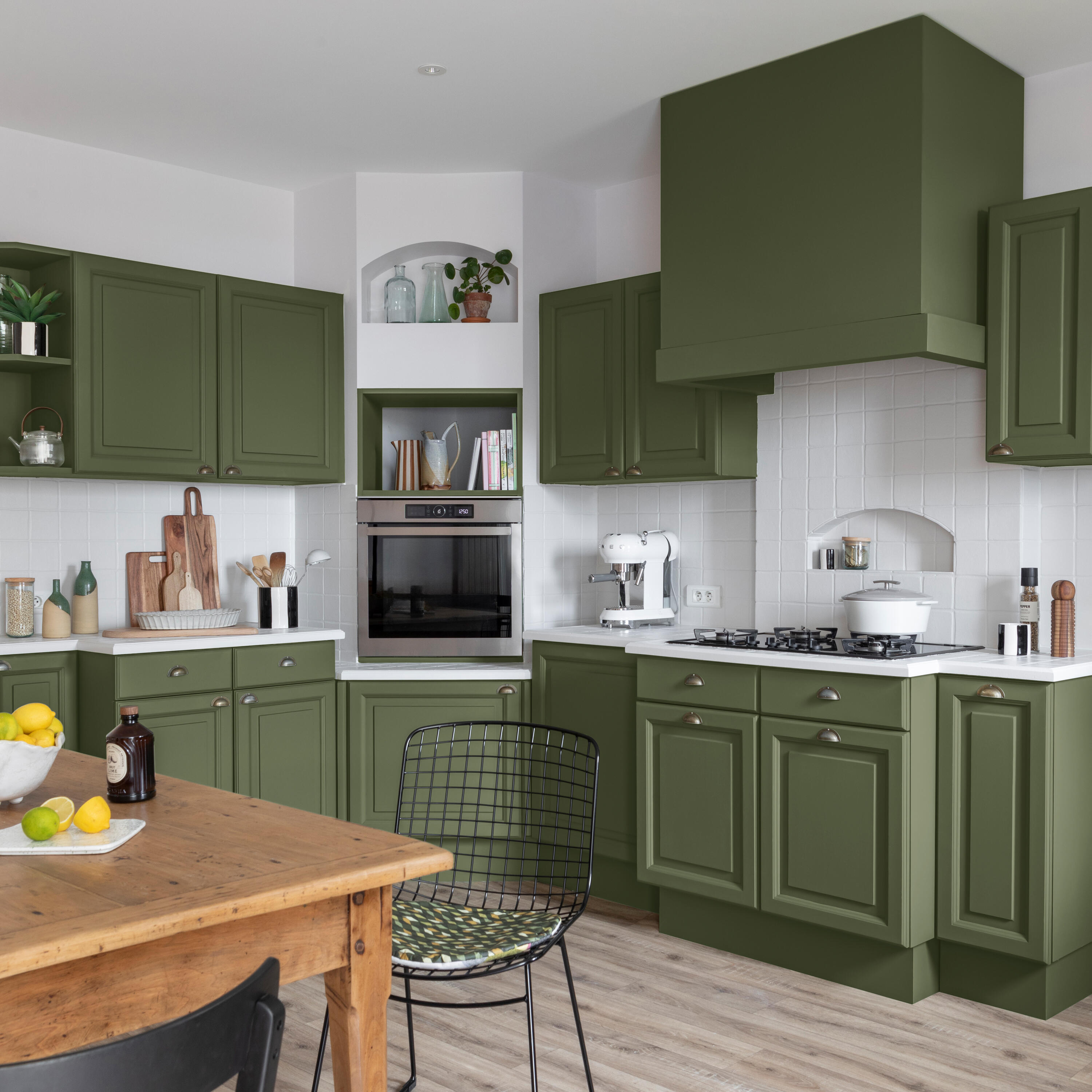 Peinture meuble, carrelage vert kaki mat V33 Rénovation cuisine et bain 2L - 3