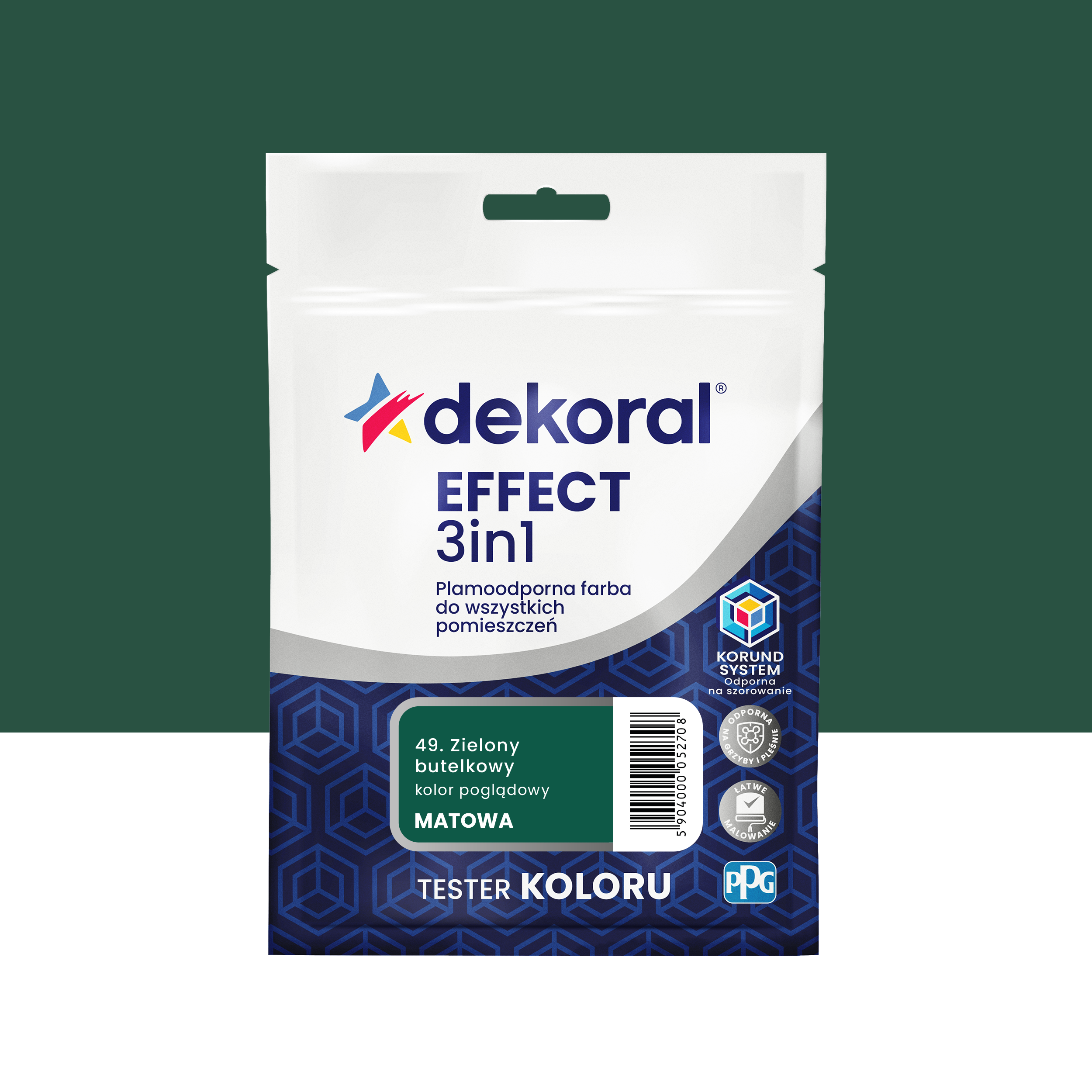 Tester farby Dekoral Effect 3w1 Zielony butelkowy 40 ml