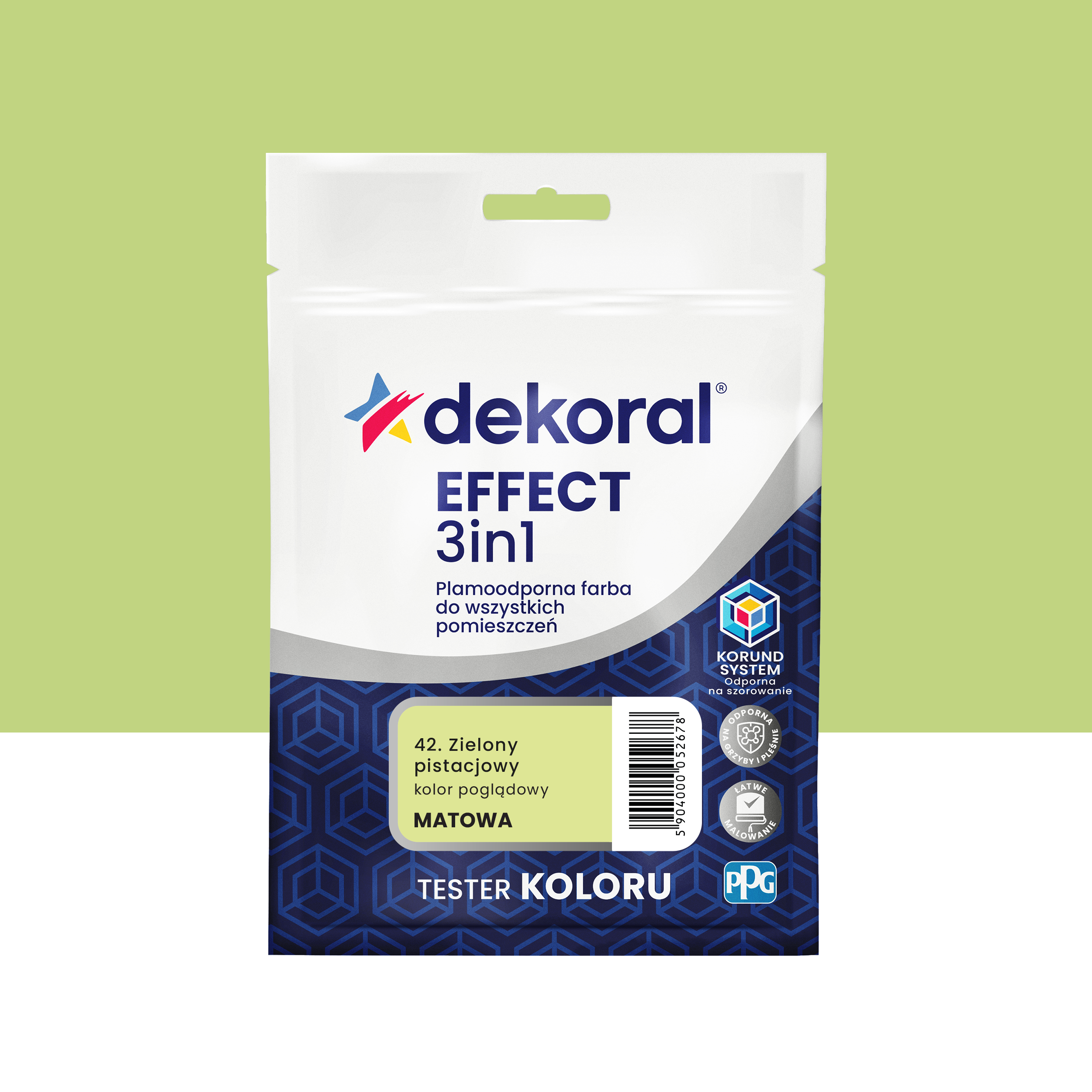 Tester farby Dekoral Efect 3w1 Zielony pistacjowy 40 ml