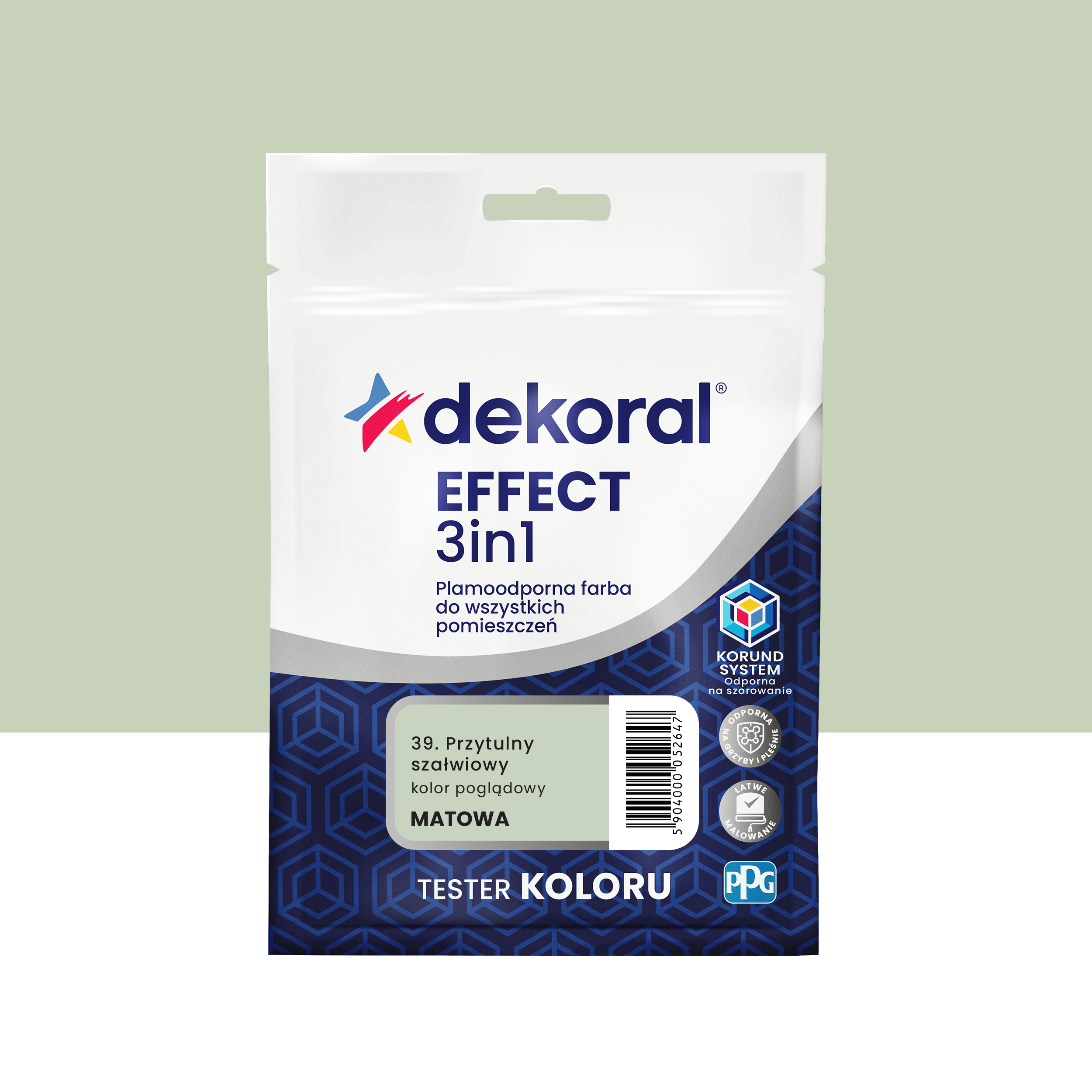 Tester farby Dekoral Efect 3w1 Przytulny szałwiowy 40 ml